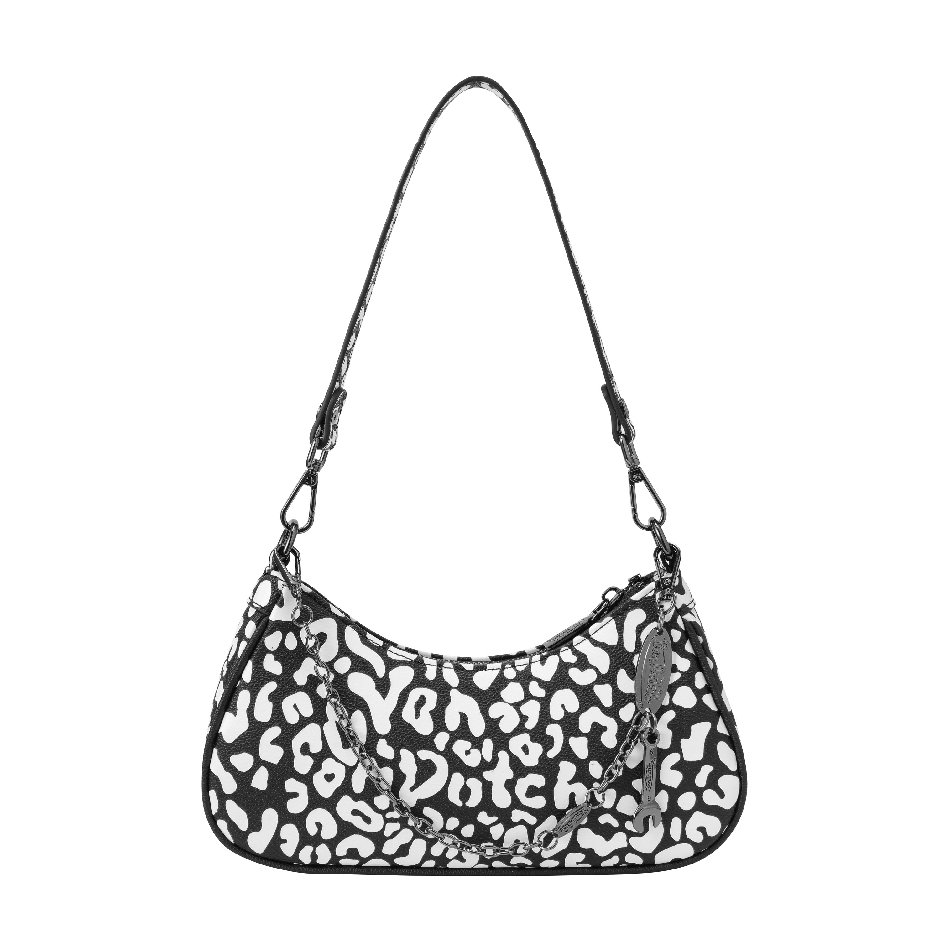 VON DUTCH WHITE CHEETAH SHOULDER BAG