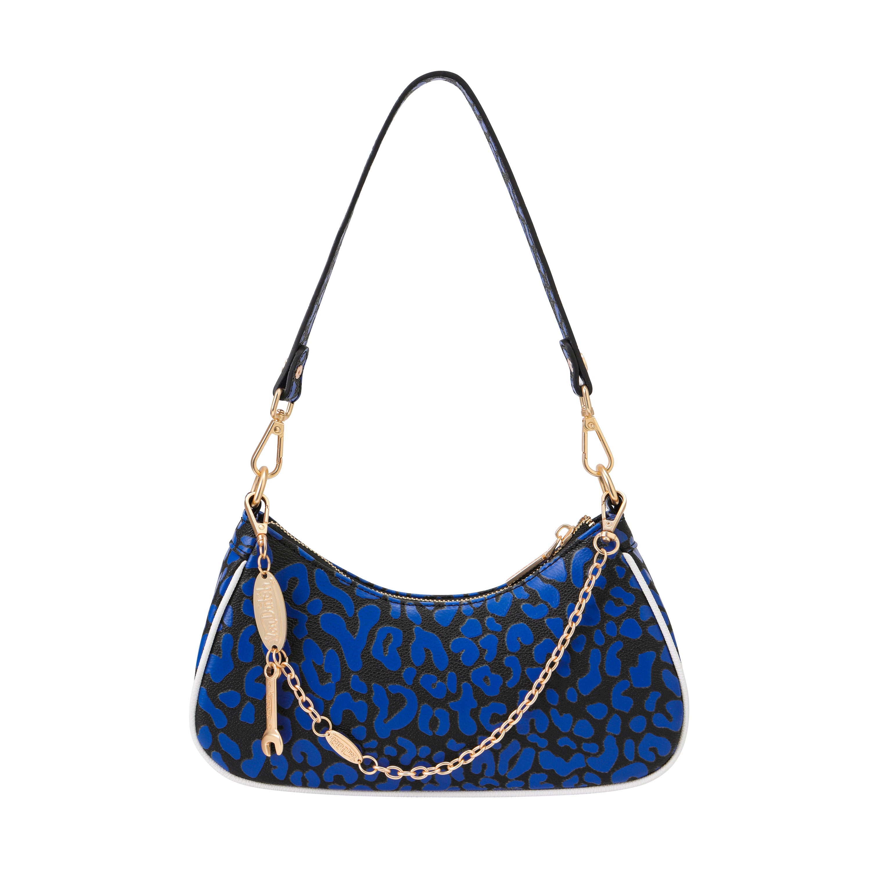 VON DUTCH BLUE CHEETAH SHOULDER BAG