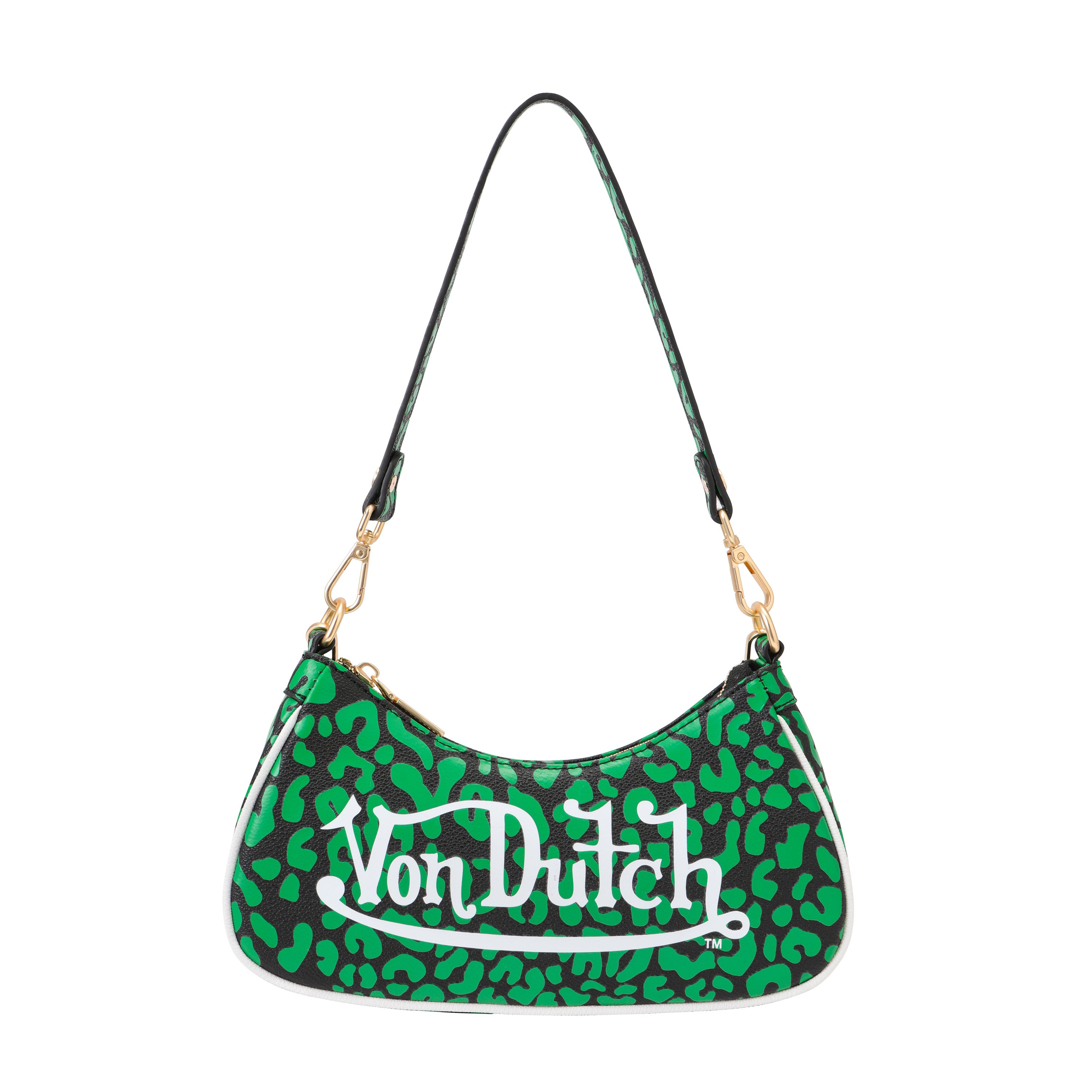 VON DUTCH LIME CHEETAH SHOULDER BAG