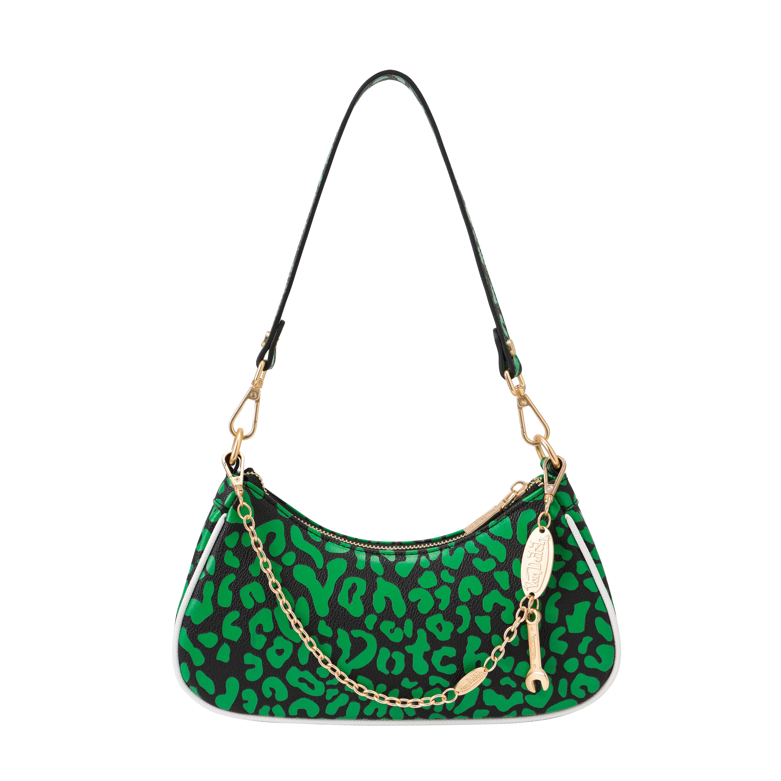 VON DUTCH LIME CHEETAH SHOULDER BAG