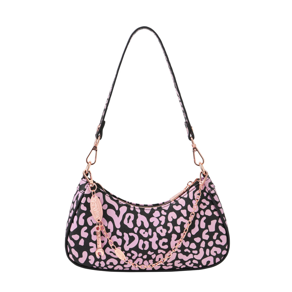VON DUTCH PINK CHEETAH SHOULDER BAG