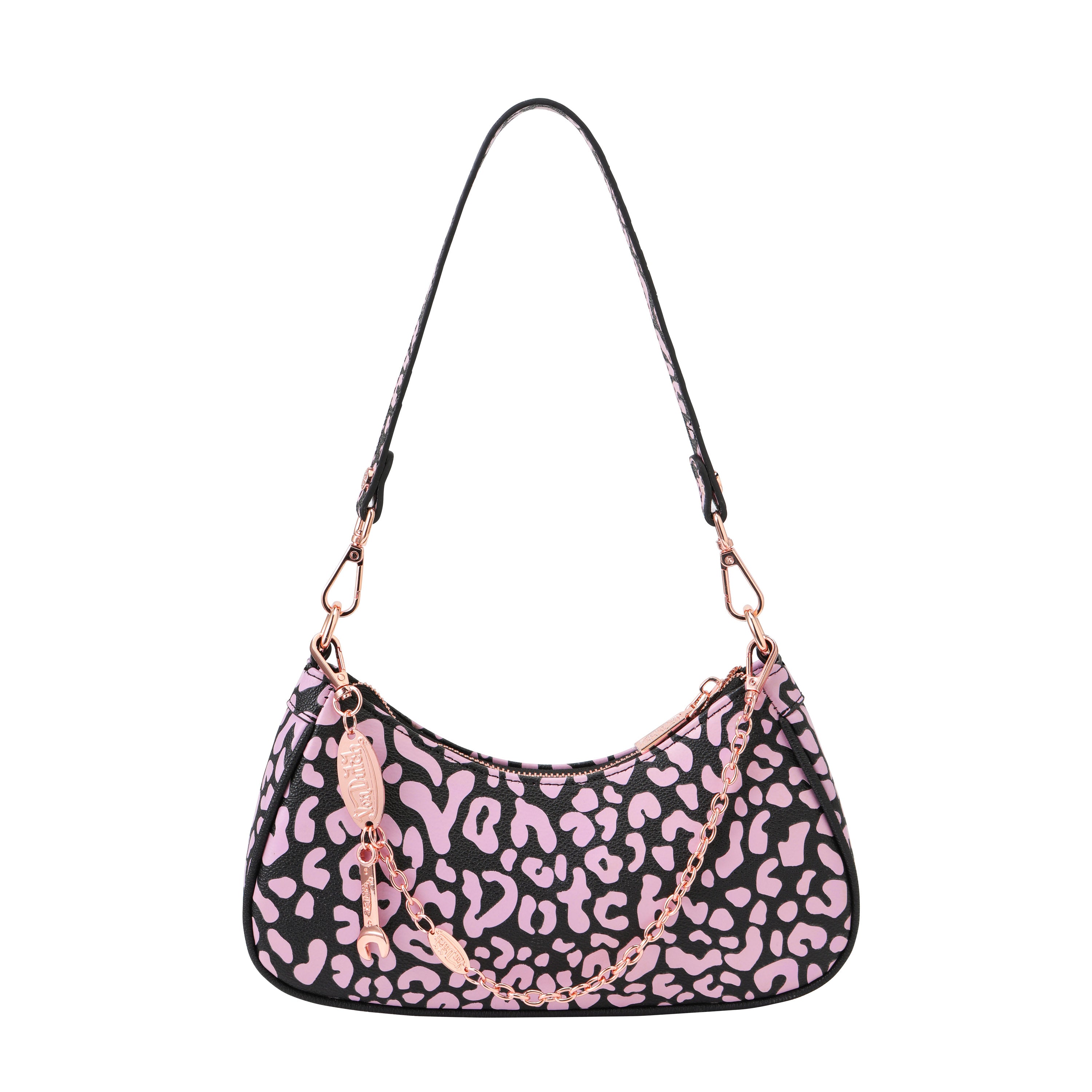 VON DUTCH PINK CHEETAH SHOULDER BAG