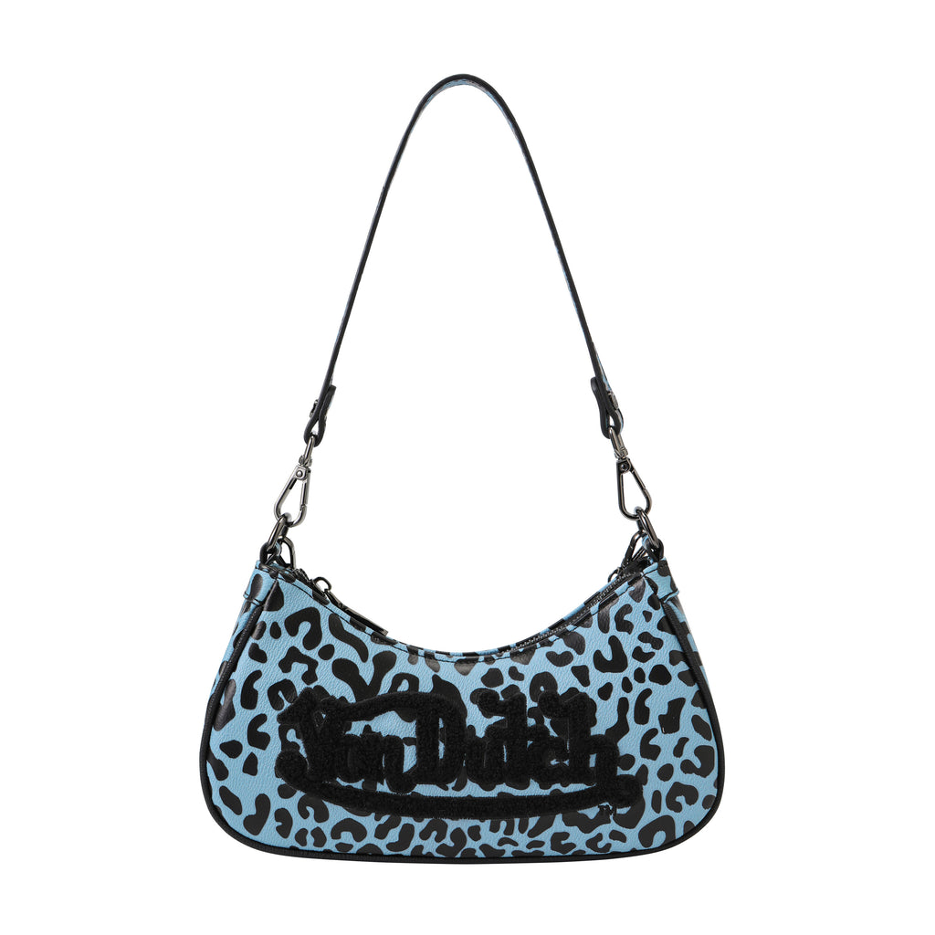 VON DUTCH BLUEBERRY CHEETAH SHOULDER BAG