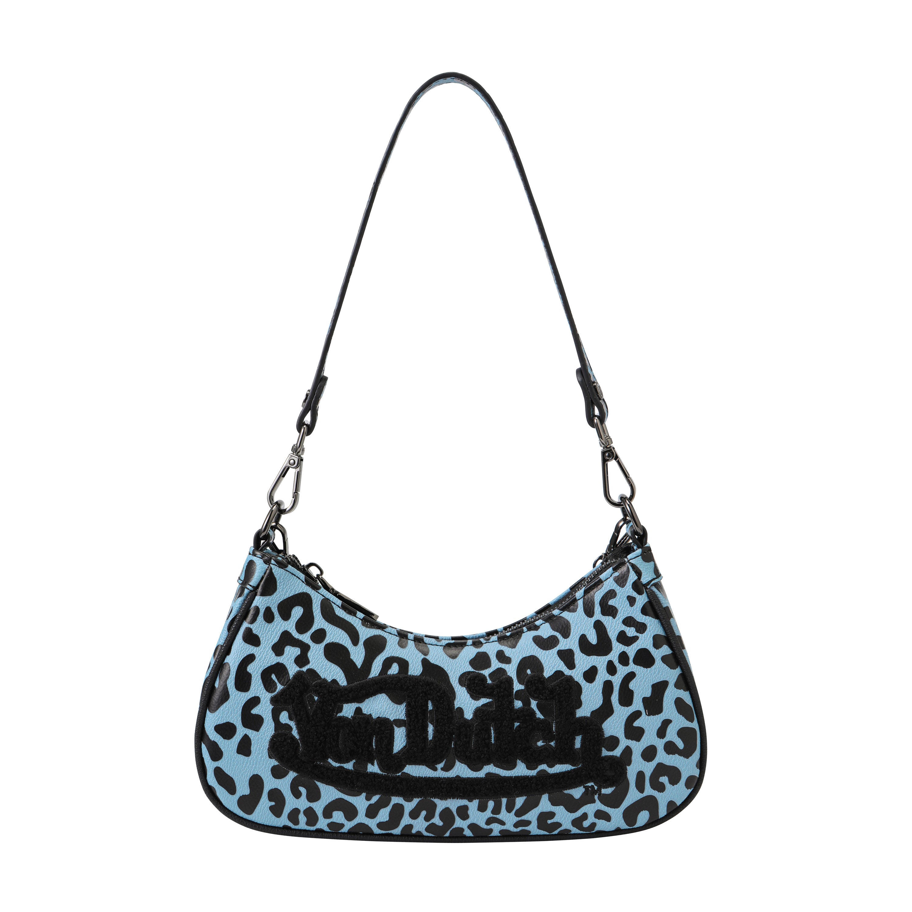 VON DUTCH BLUEBERRY CHEETAH SHOULDER BAG