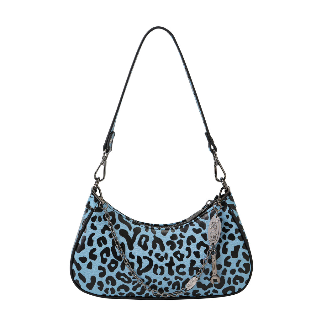 VON DUTCH BLUEBERRY CHEETAH SHOULDER BAG