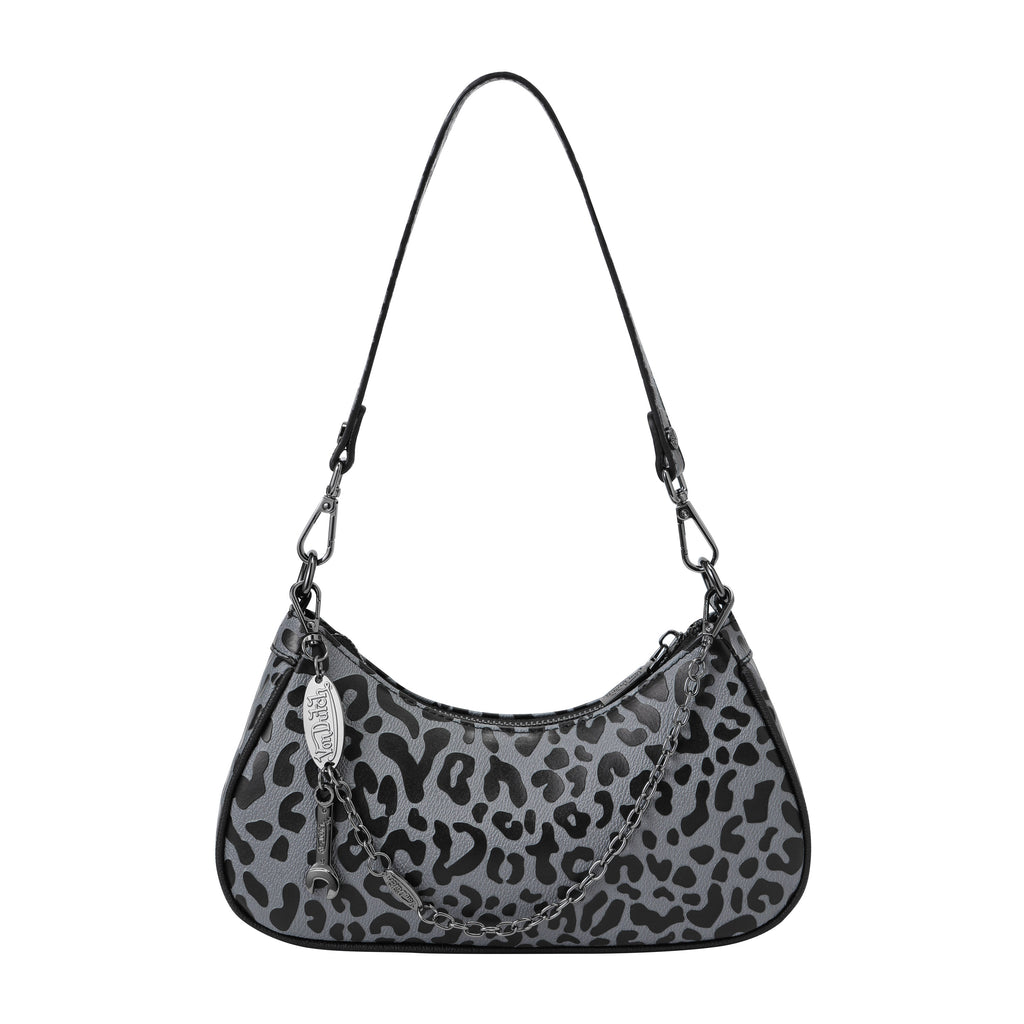 VON DUTCH GREY CHEETAH SHOULDER BAG