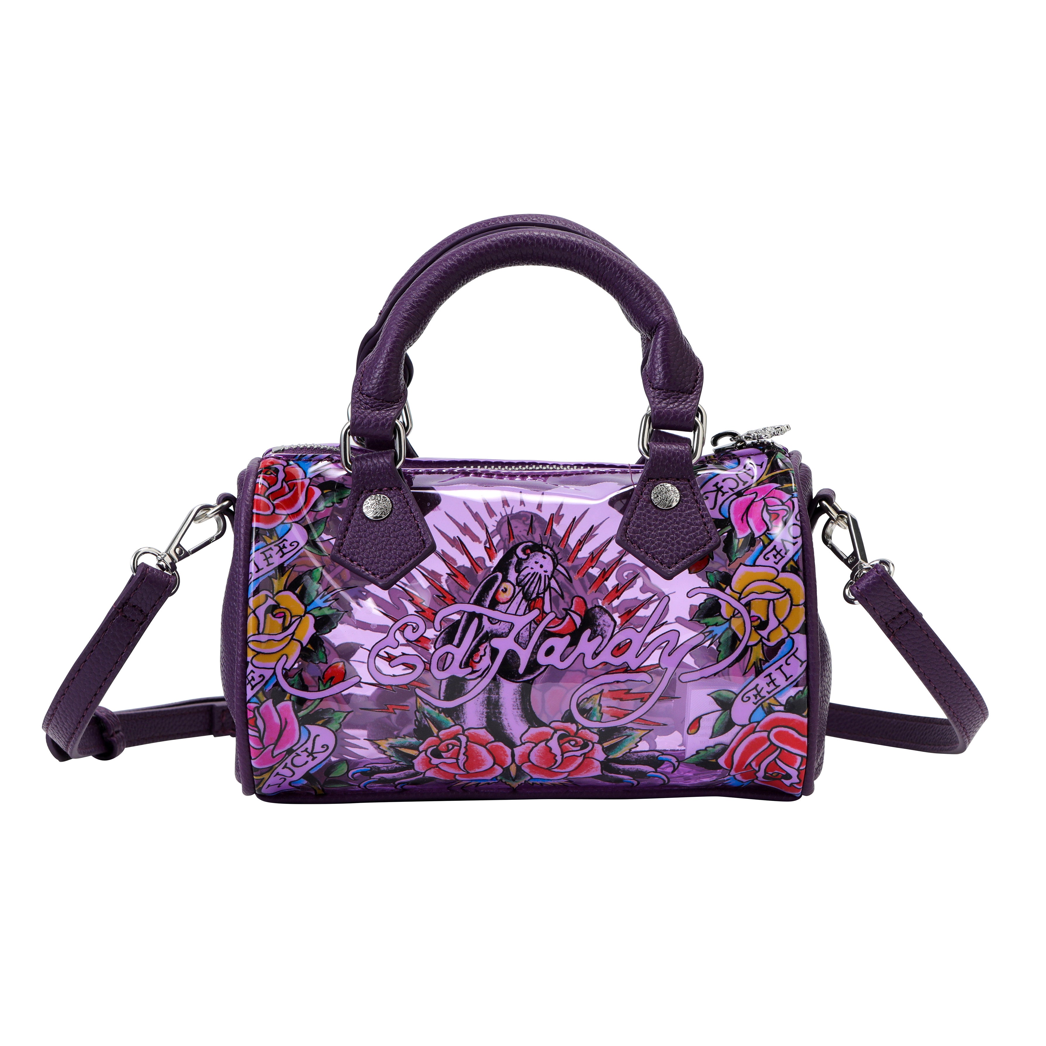 ED HARDY PURPLE HANDBAG