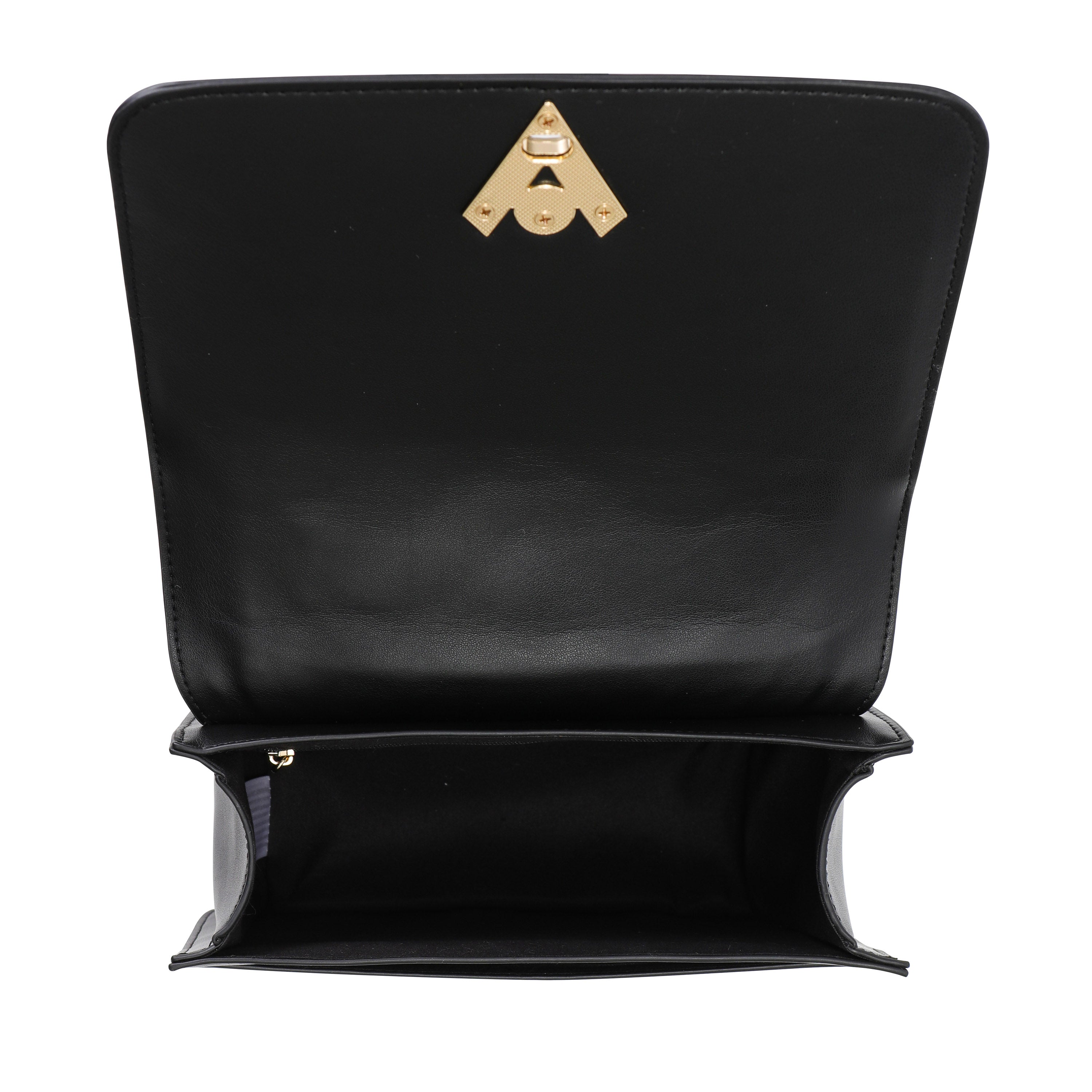 VALENTINO ORLANDI BLACK QUILTED AND STUDDED CROSSBODY