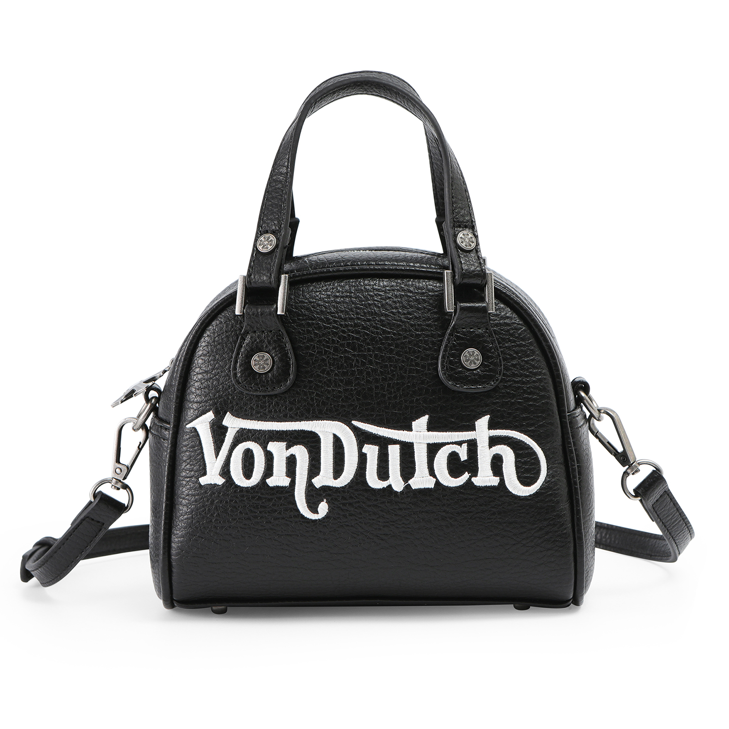 VON DUTCH CHOPPER CROSS BOWLING BAG BLACK AND WHITE