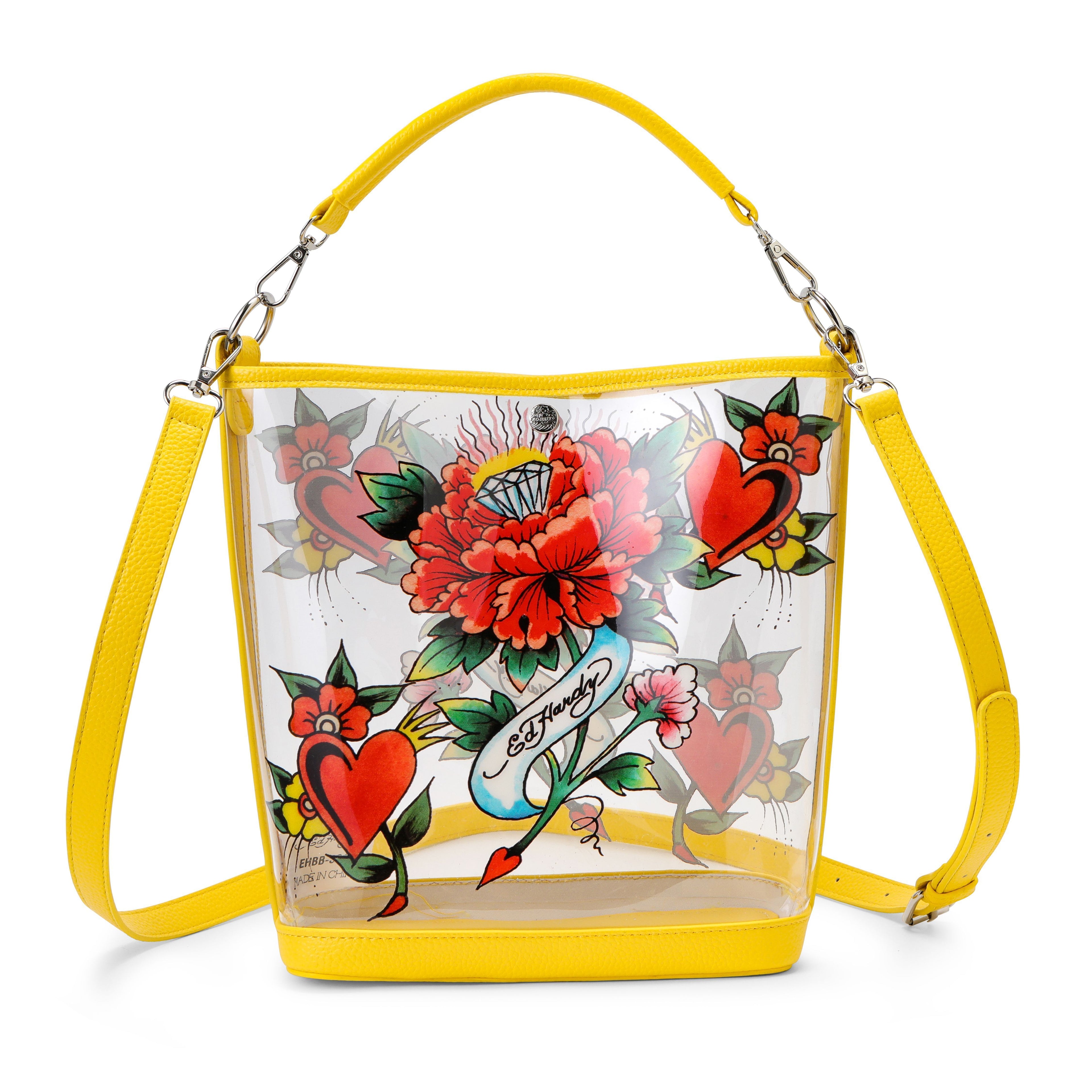 ED HARDY TOTE BAG YELLOW