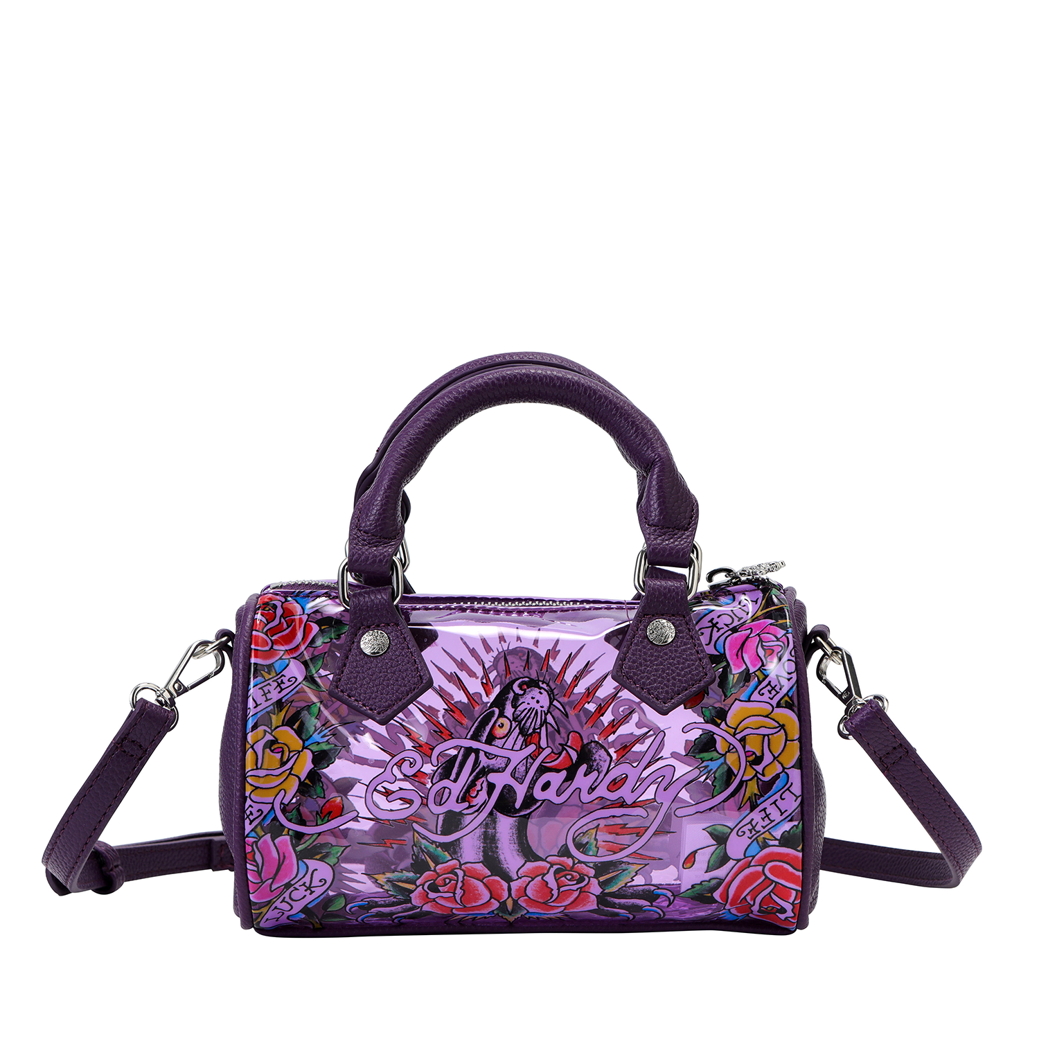 ED HARDY PURPLE HANDBAG
