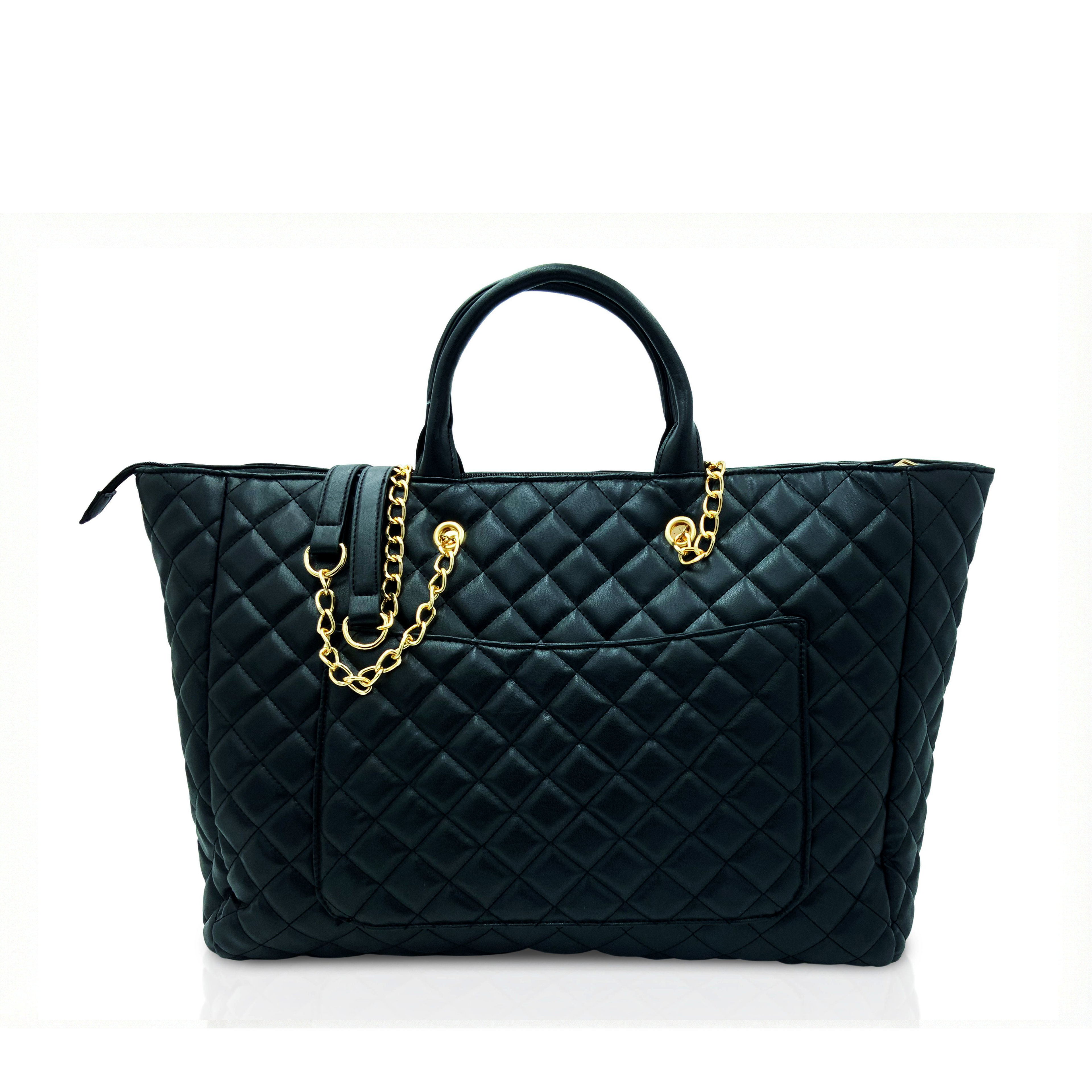 Gilda Paris “G” Logo Quilted Tote With Strap