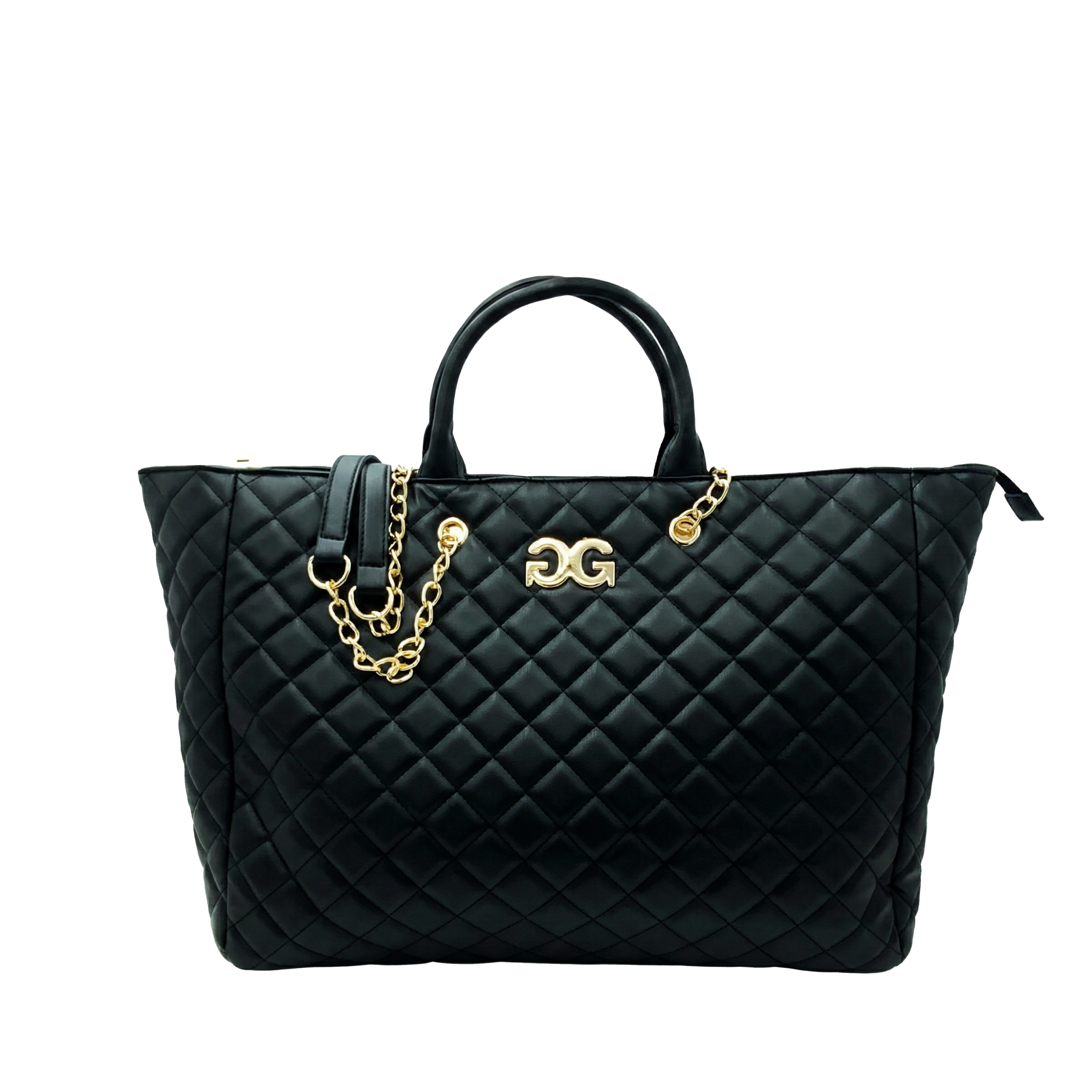 Gilda Paris “G” Logo Quilted Tote With Strap