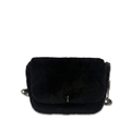 Gilda Noir Velvet Chain Crossbody Bag
