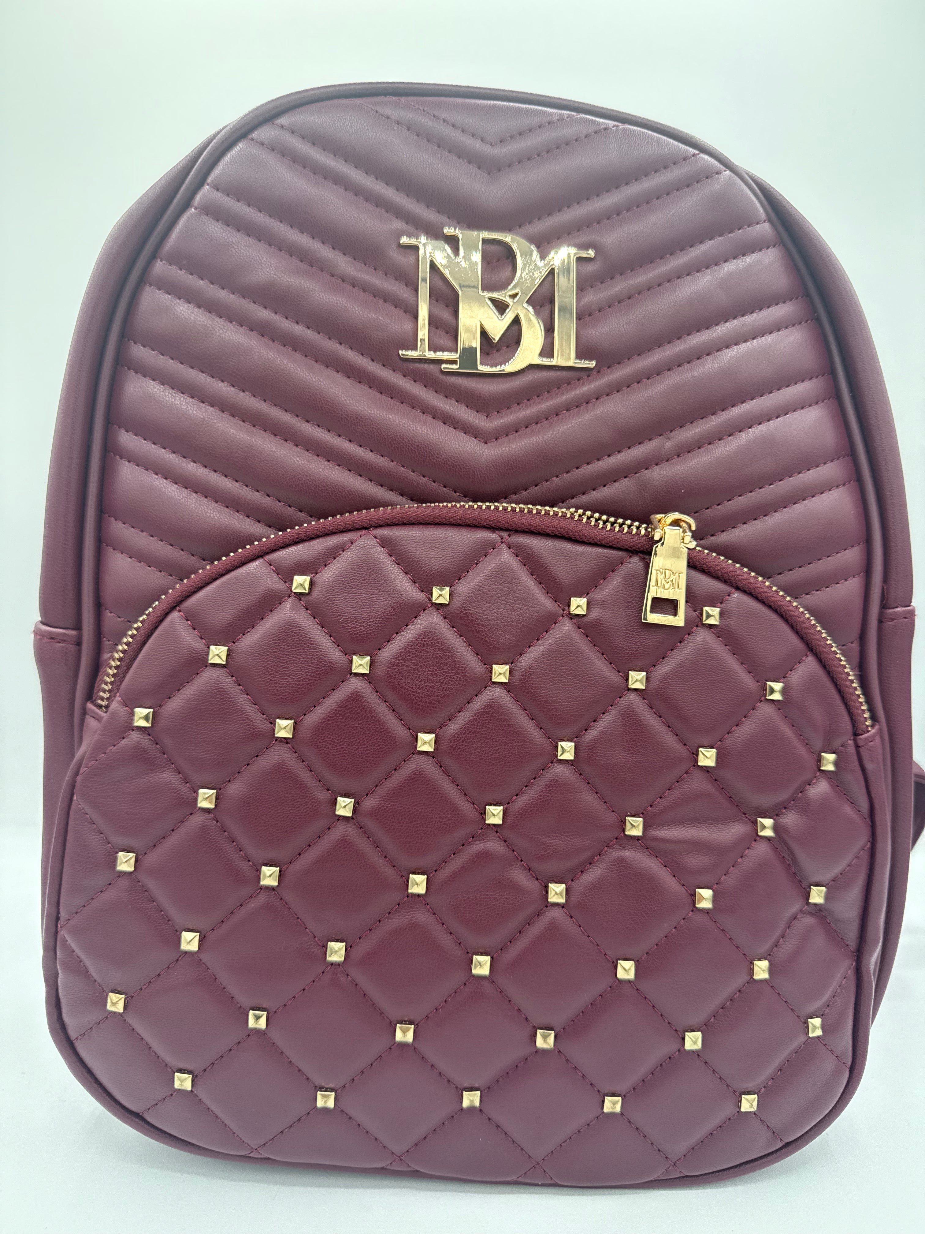 BADGLEY MISCHKA RED STUDDED BACKPACKS