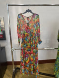 TROPICAL FEATHER - Sheer Maxi Dress