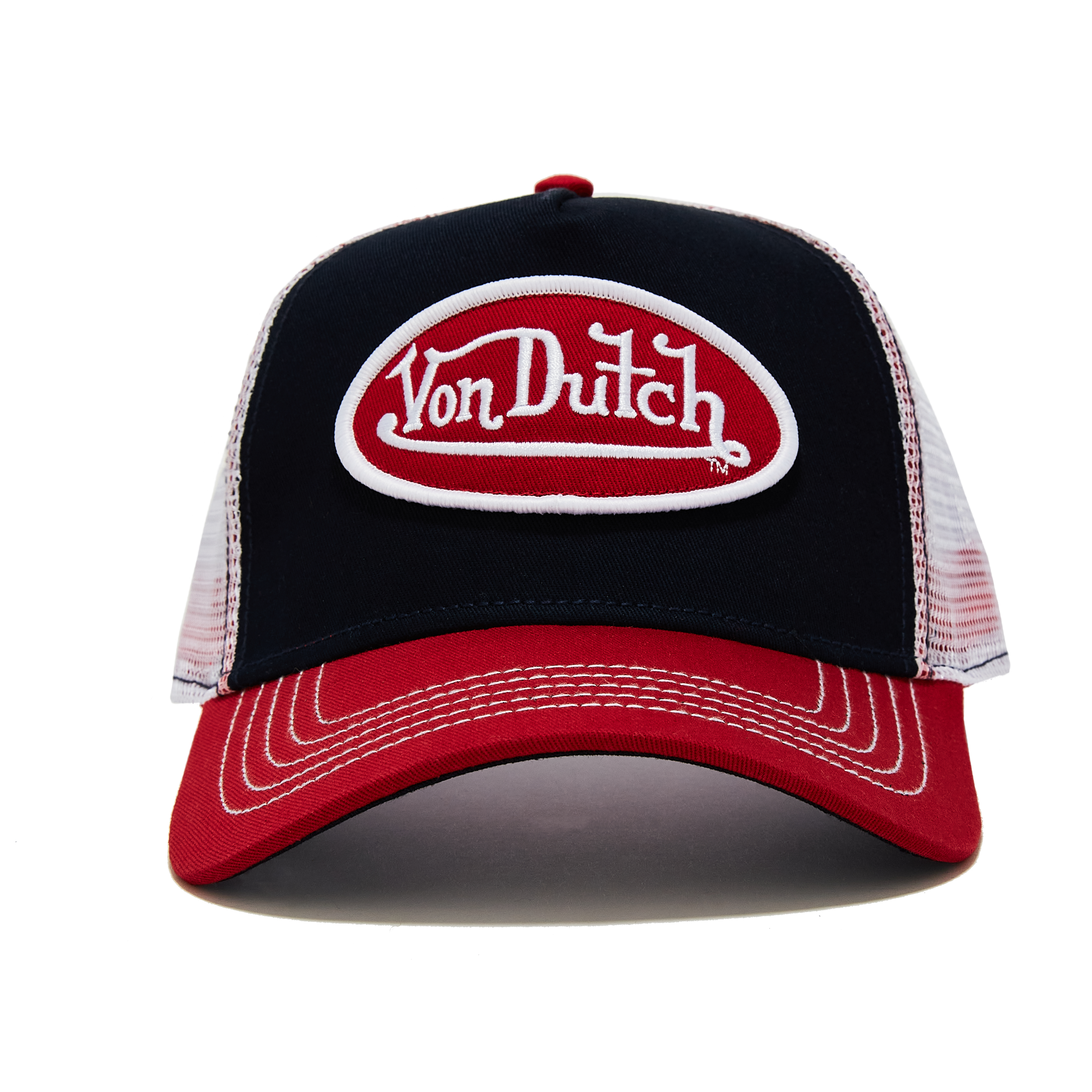VON DUTCH NAVY WITH RED TRUCKER HAT