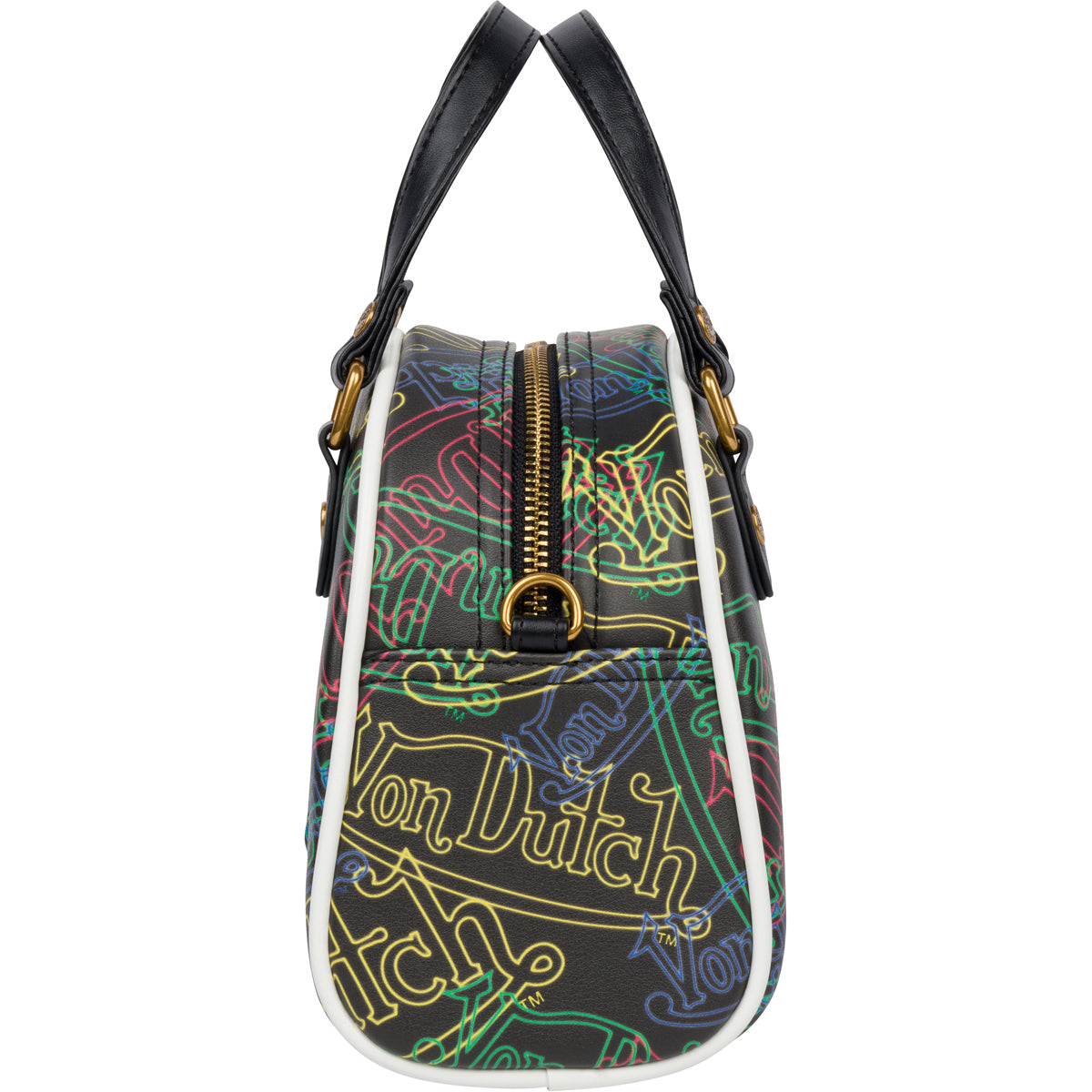 Neon Logo Black Bowling Bag - Small