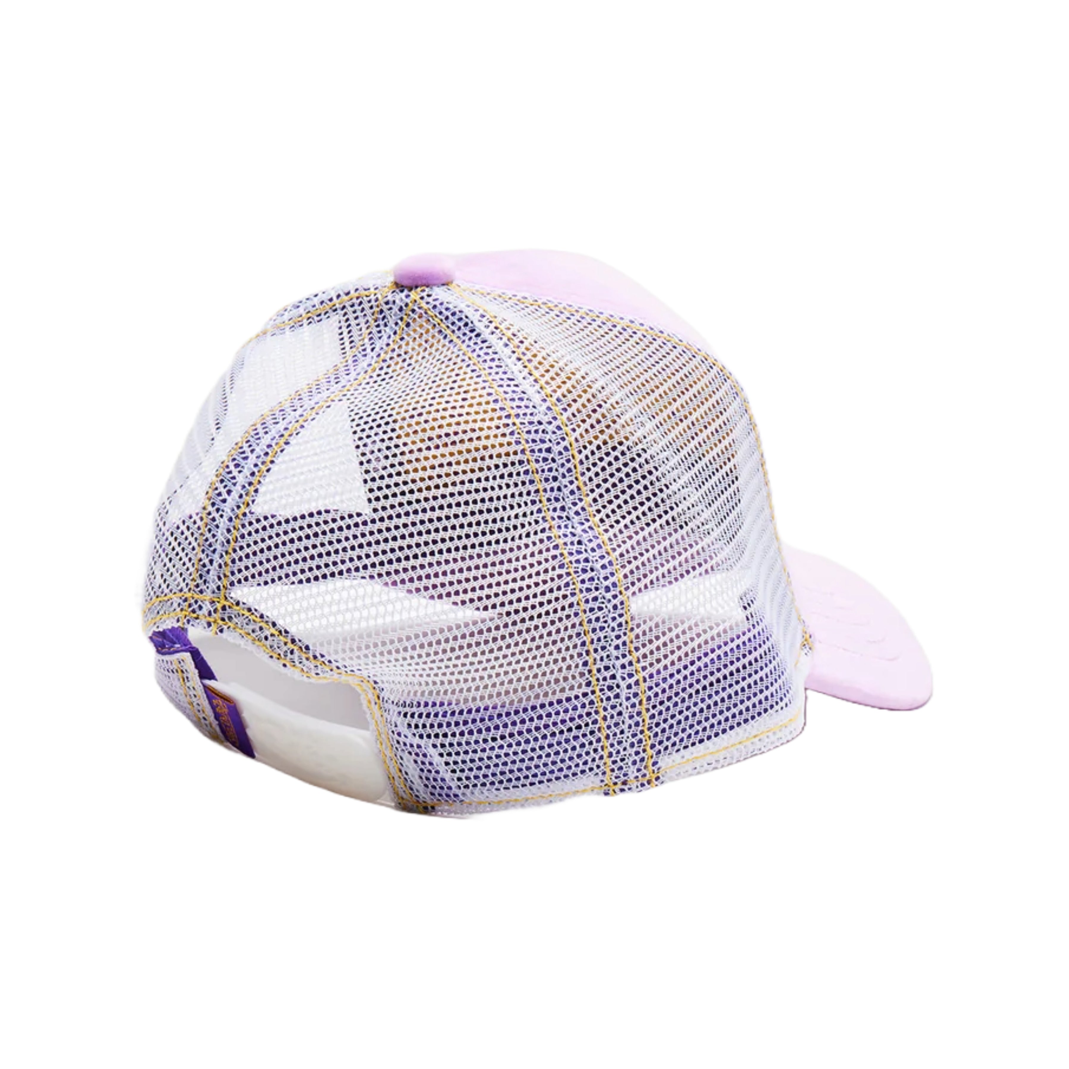 VON DUTCH PURPLE REVERSE LOGO VELVET TRUCKER HAT