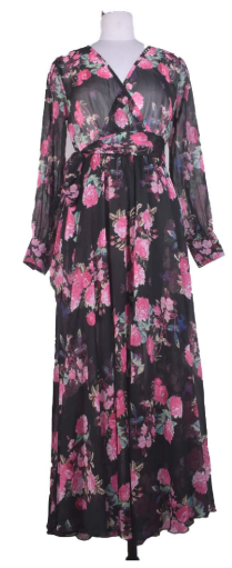 ROSE NOIR - Sheer Maxi Dress