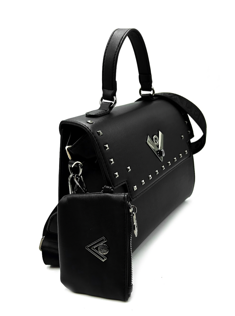 Valentino Orlandi "V" Logo Satchel Bag