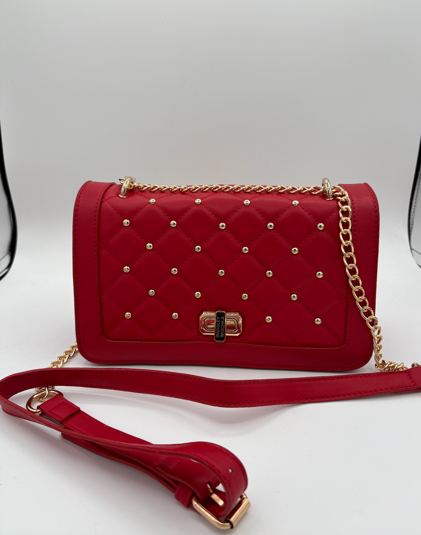 Badgely Mischka Quilted and Studded Crossbody