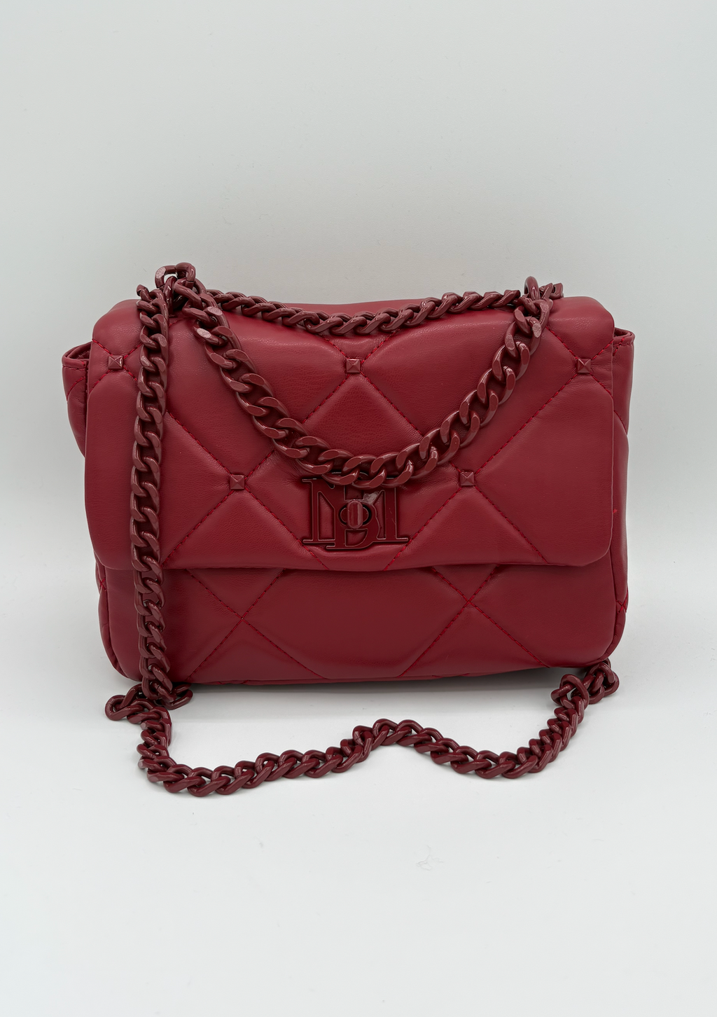 Badgley Mischka Small Red Quilted Bag