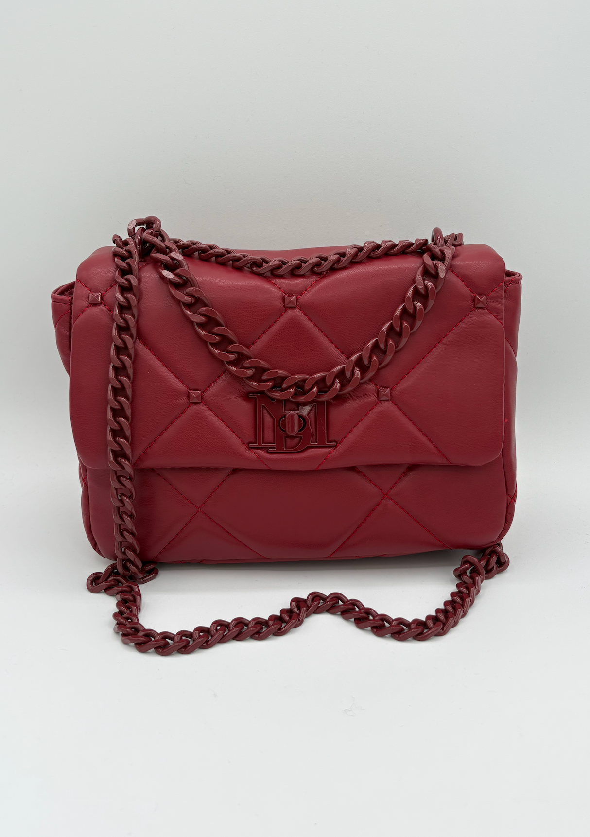 Badgley Mischka Small Red Quilted Bag