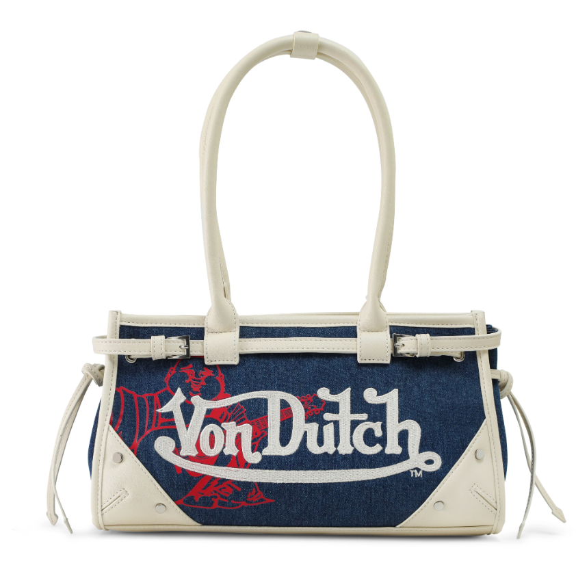 Von Dutch x True Religion Cream Lane Shoulder Bag