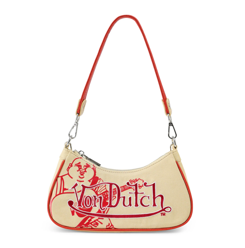 Von Dutch x True Religion Cream Shoulder Bag