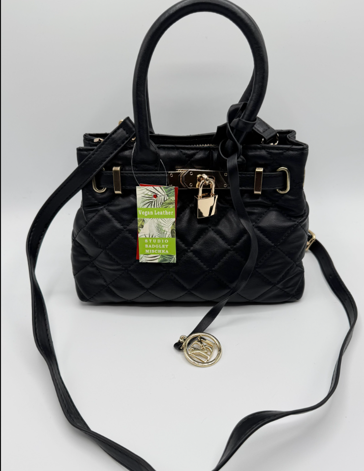 Badgley Mischka Small Quilted Tote with Front Lock