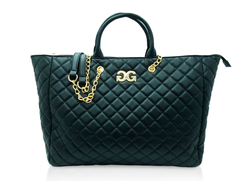 Gilda Paris “G” Logo Quilted Tote with Strap