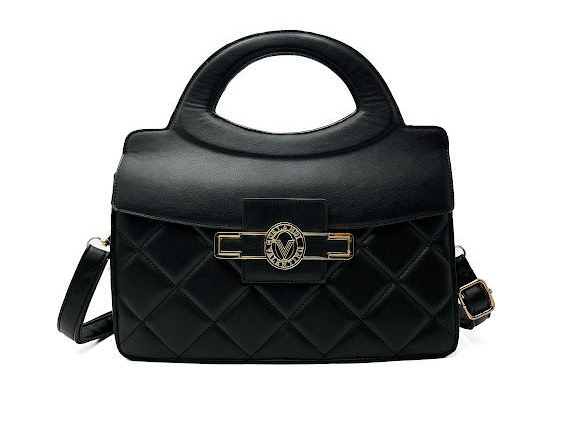 Valentino Orlandi Top Handle "V" Lock Handbag