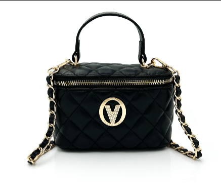 Black Valentino Orlandi Top Handle Vanity Box Bag