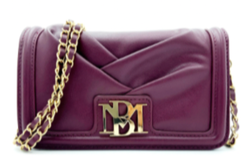 Badgley Mischka Small Pleated Crossbody Bag