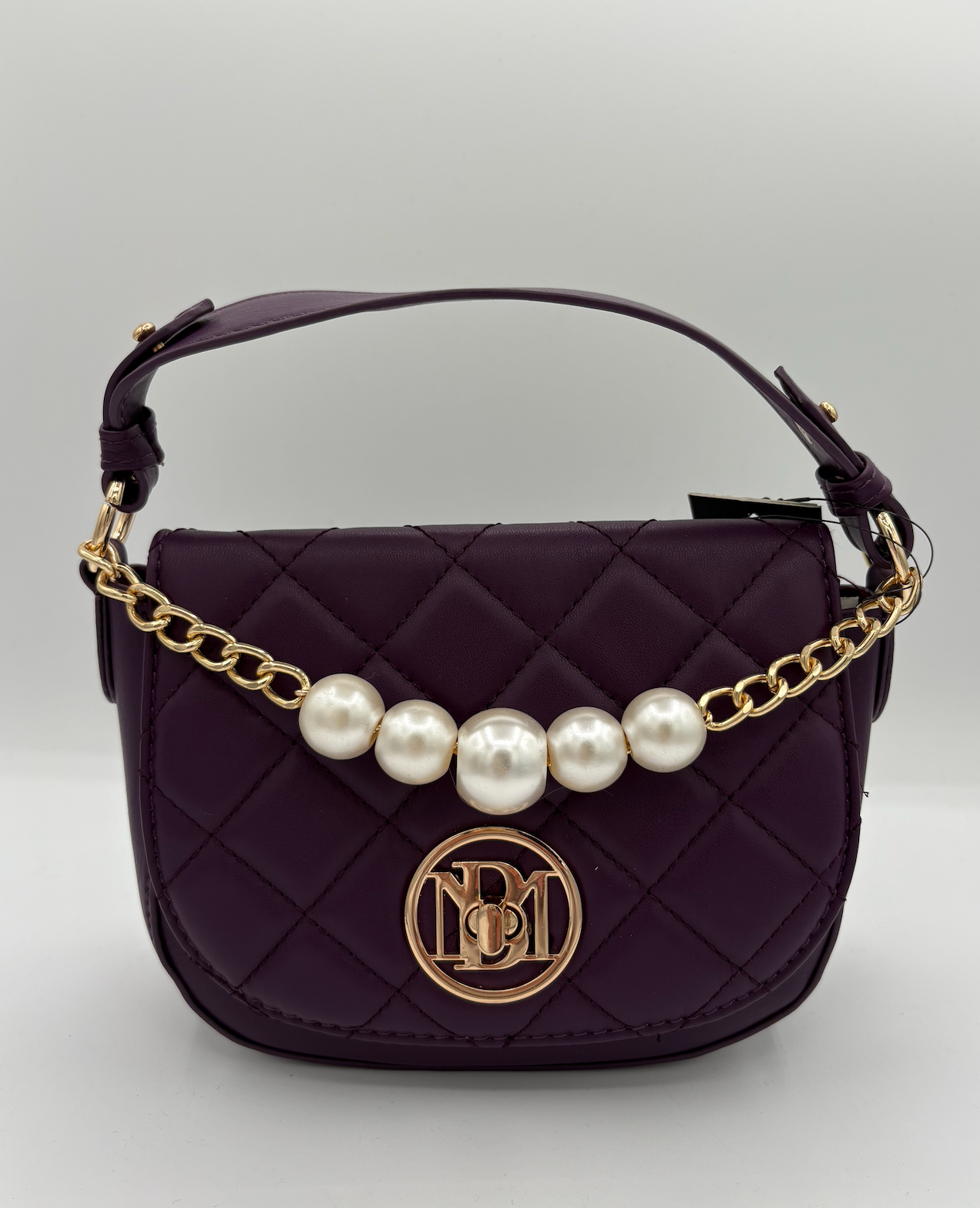 Badgley Mischka Quilted Pearl Crossbody