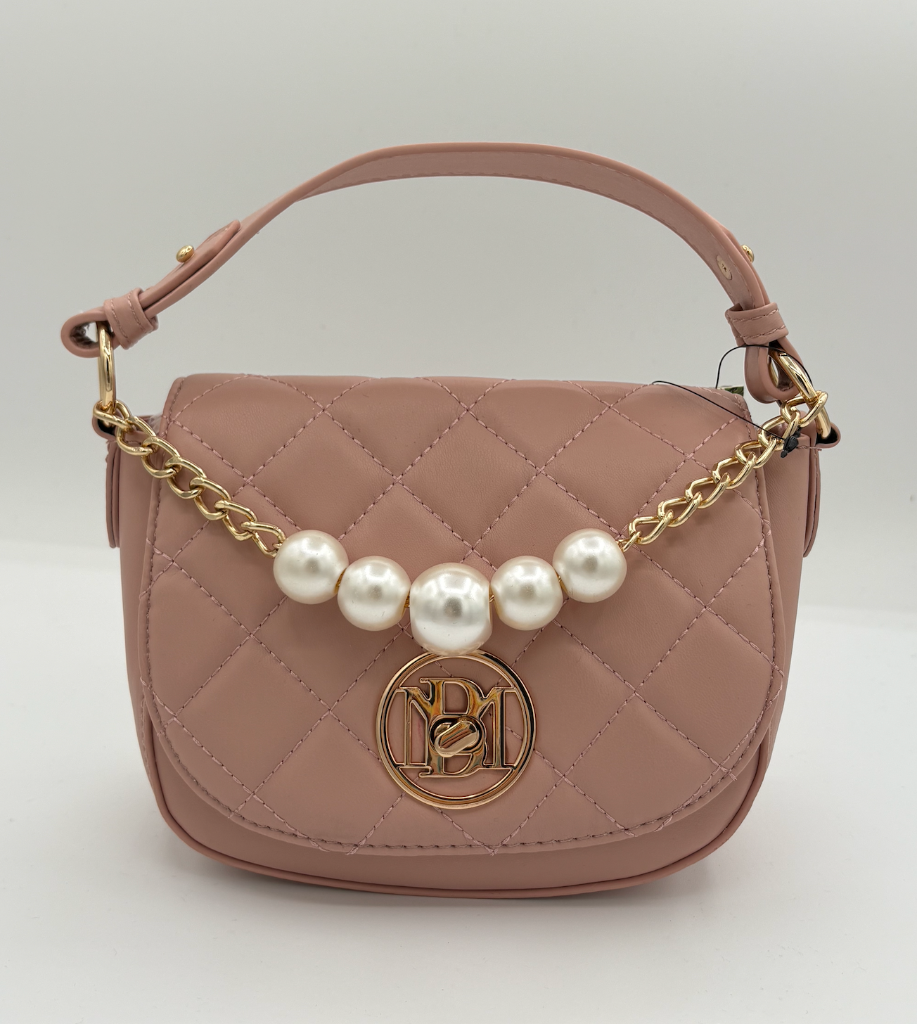Badgley Mischka Quilted Pearl Crossbody