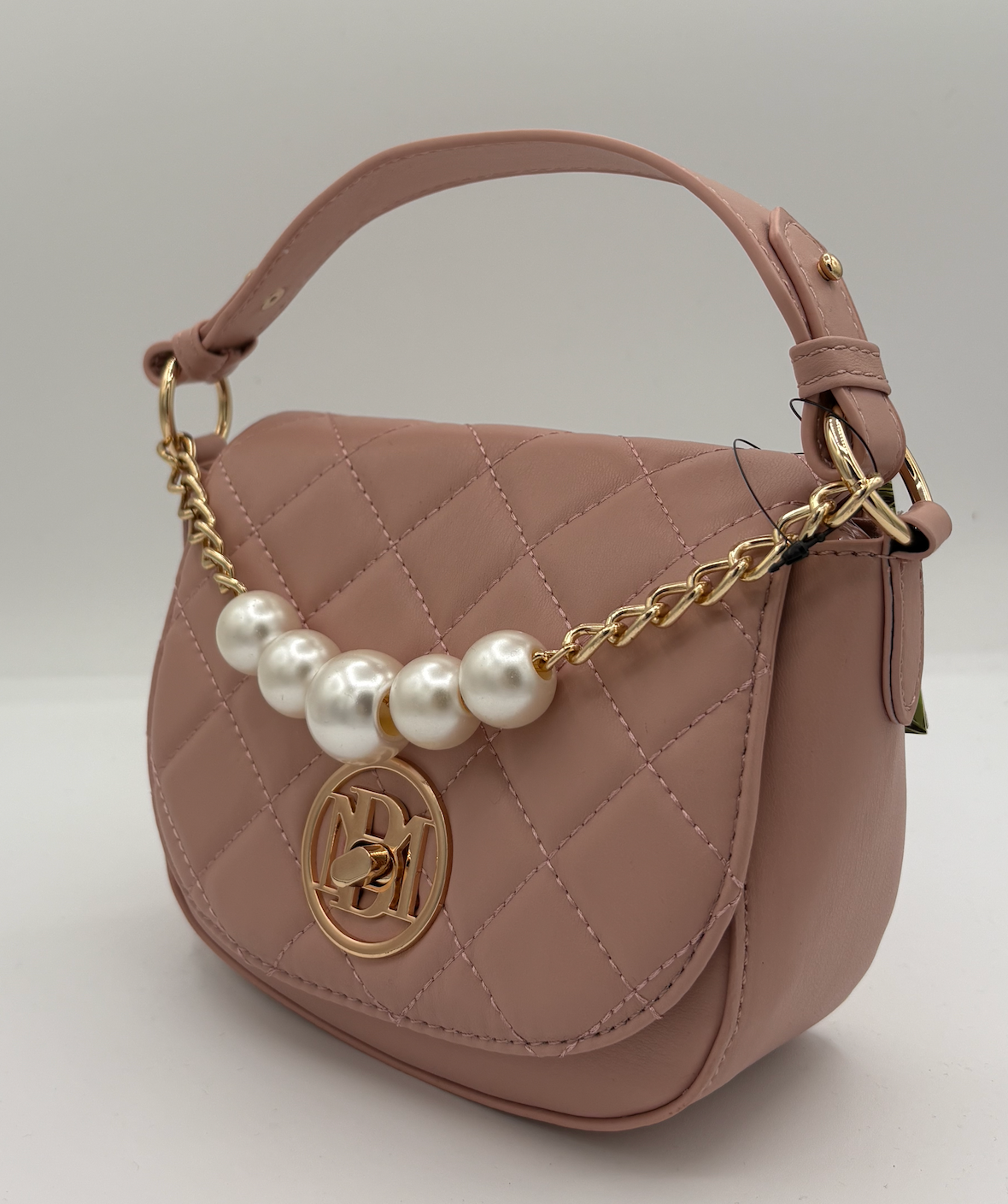 Badgley Mischka Quilted Pearl Crossbody
