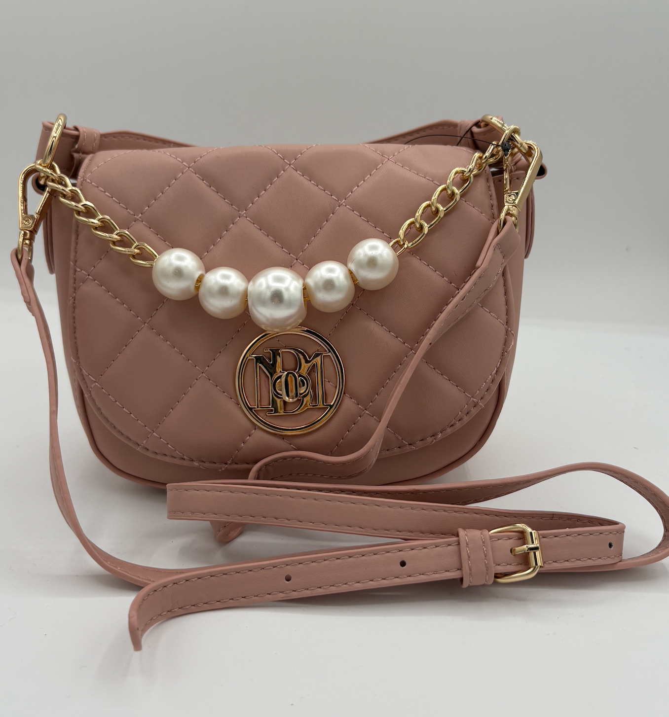 Badgley Mischka Quilted Pearl Crossbody