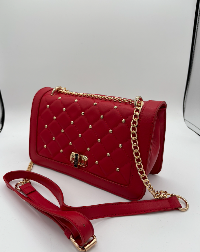 Badgely Mischka Quilted and Studded Crossbody