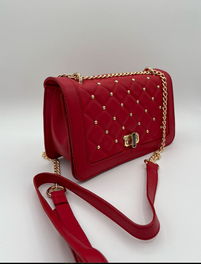 Badgely Mischka Quilted and Studded Crossbody