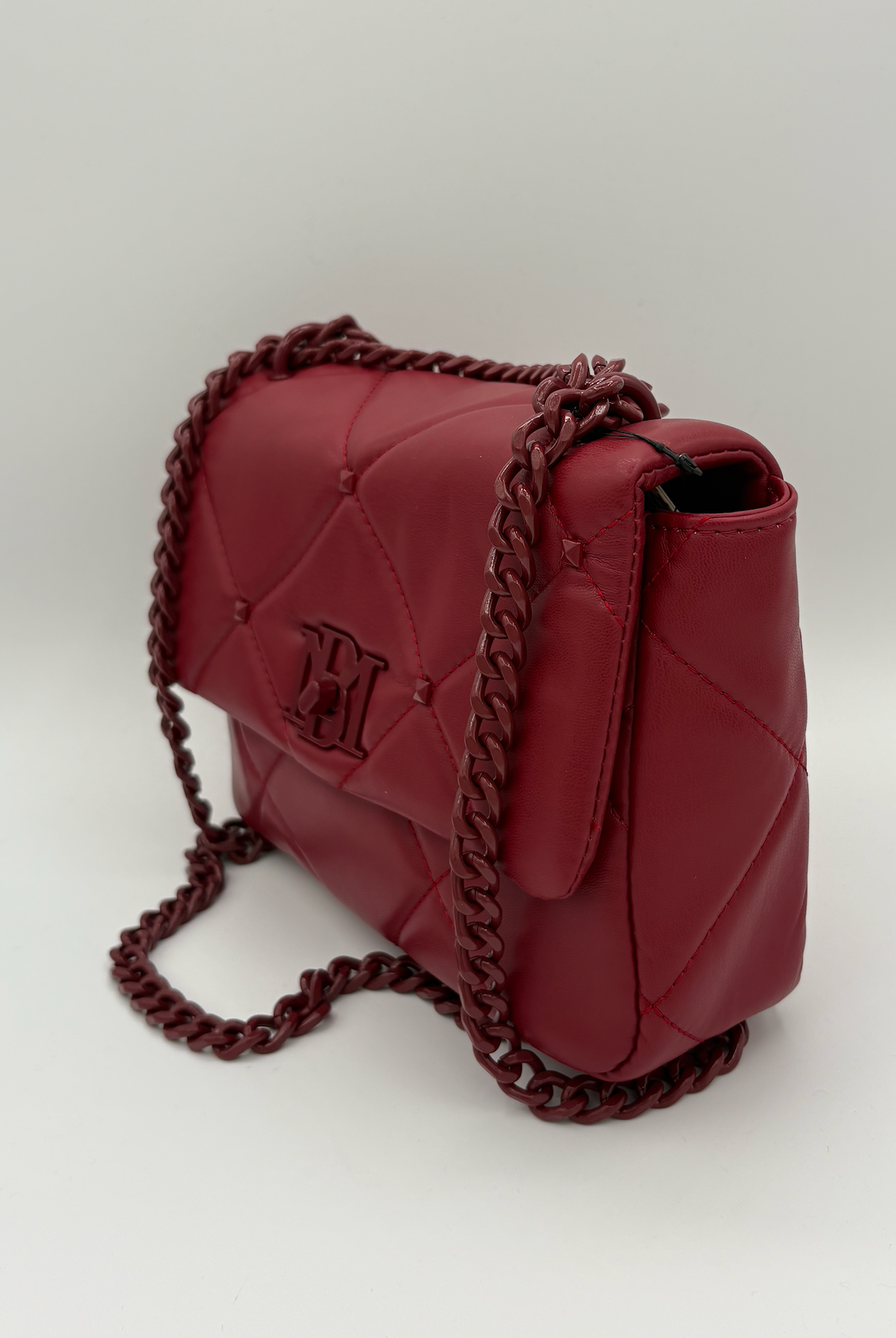 Badgley Mischka Small Red Quilted Bag