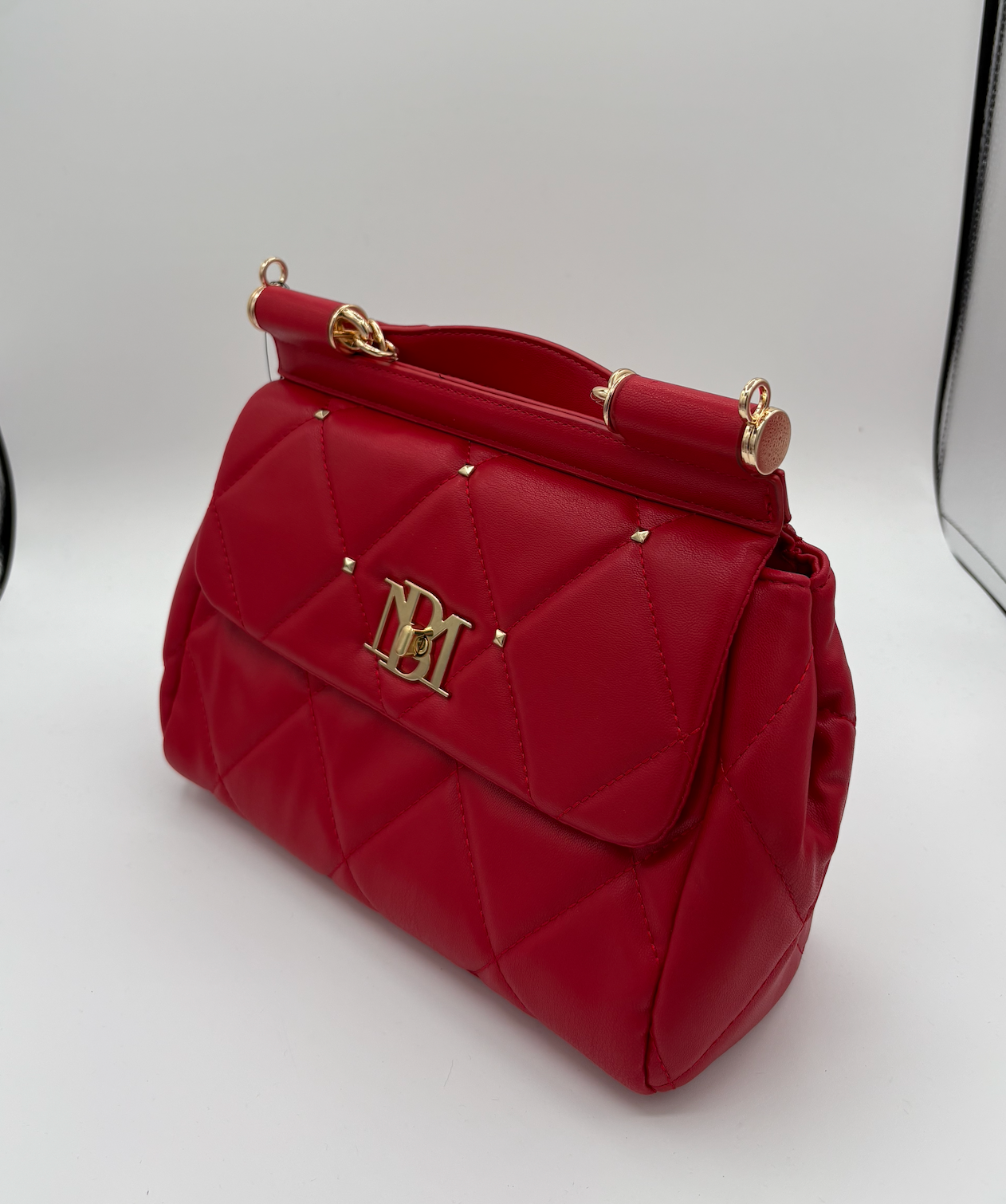 Badgley Mischka Quilted and Studded Handbag