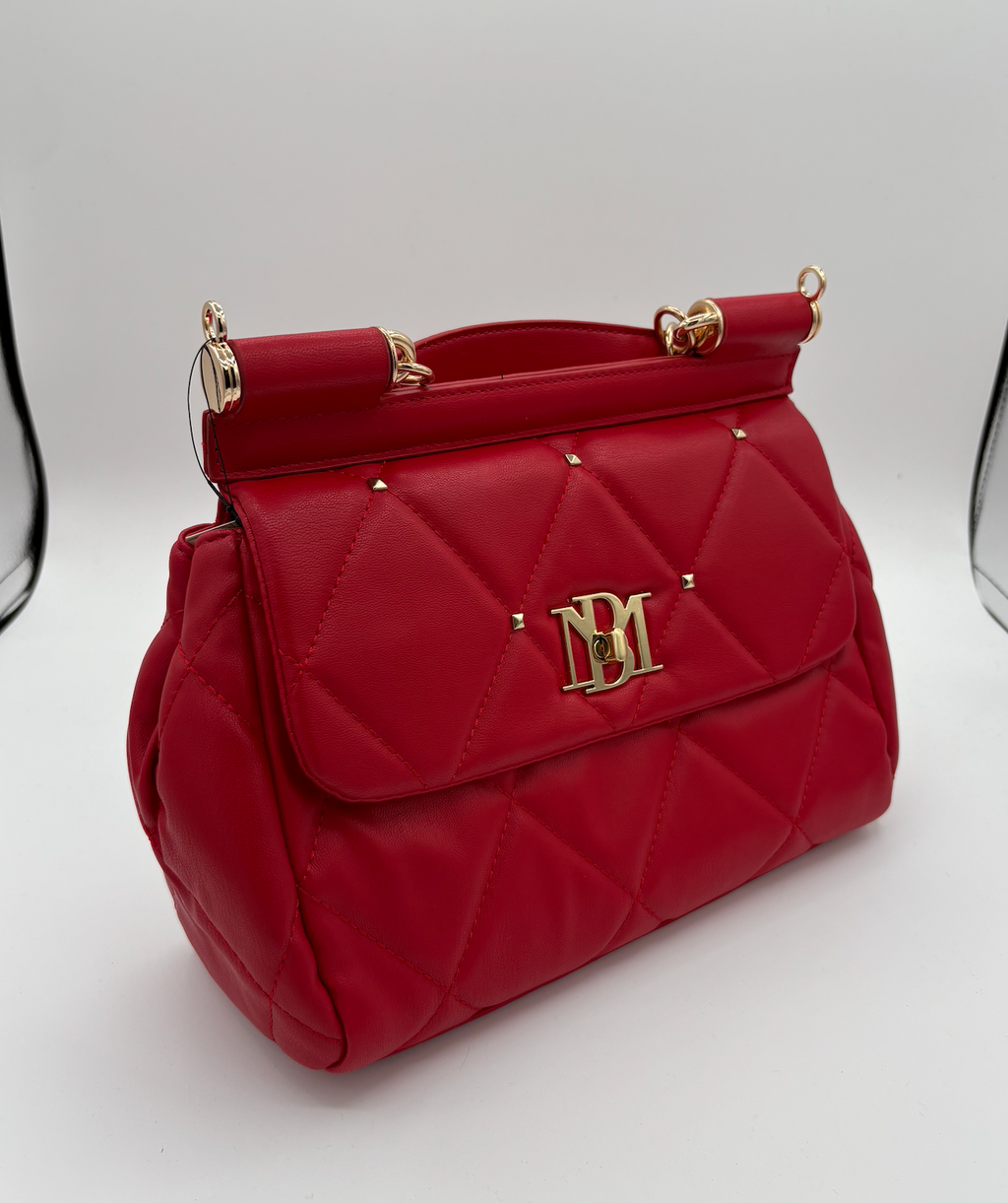 Badgley Mischka Quilted and Studded Handbag