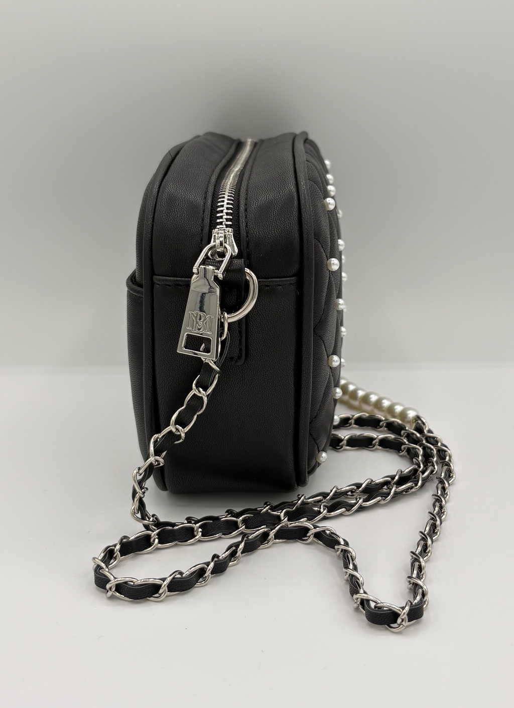 Badgley Mischka Quilted Pearl Mini Purse