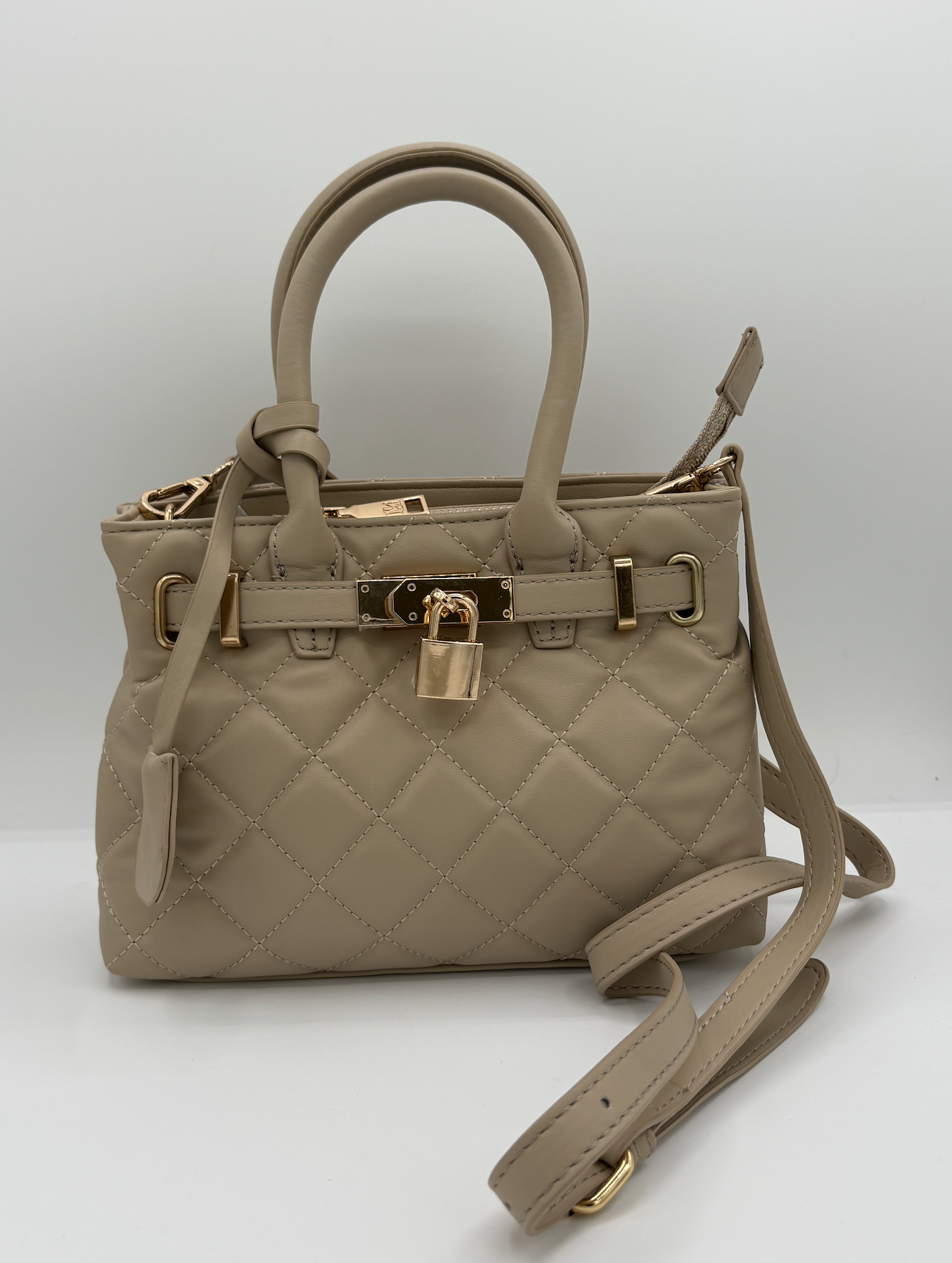 Badgley Mischka Small Quilted Tote with Front Lock