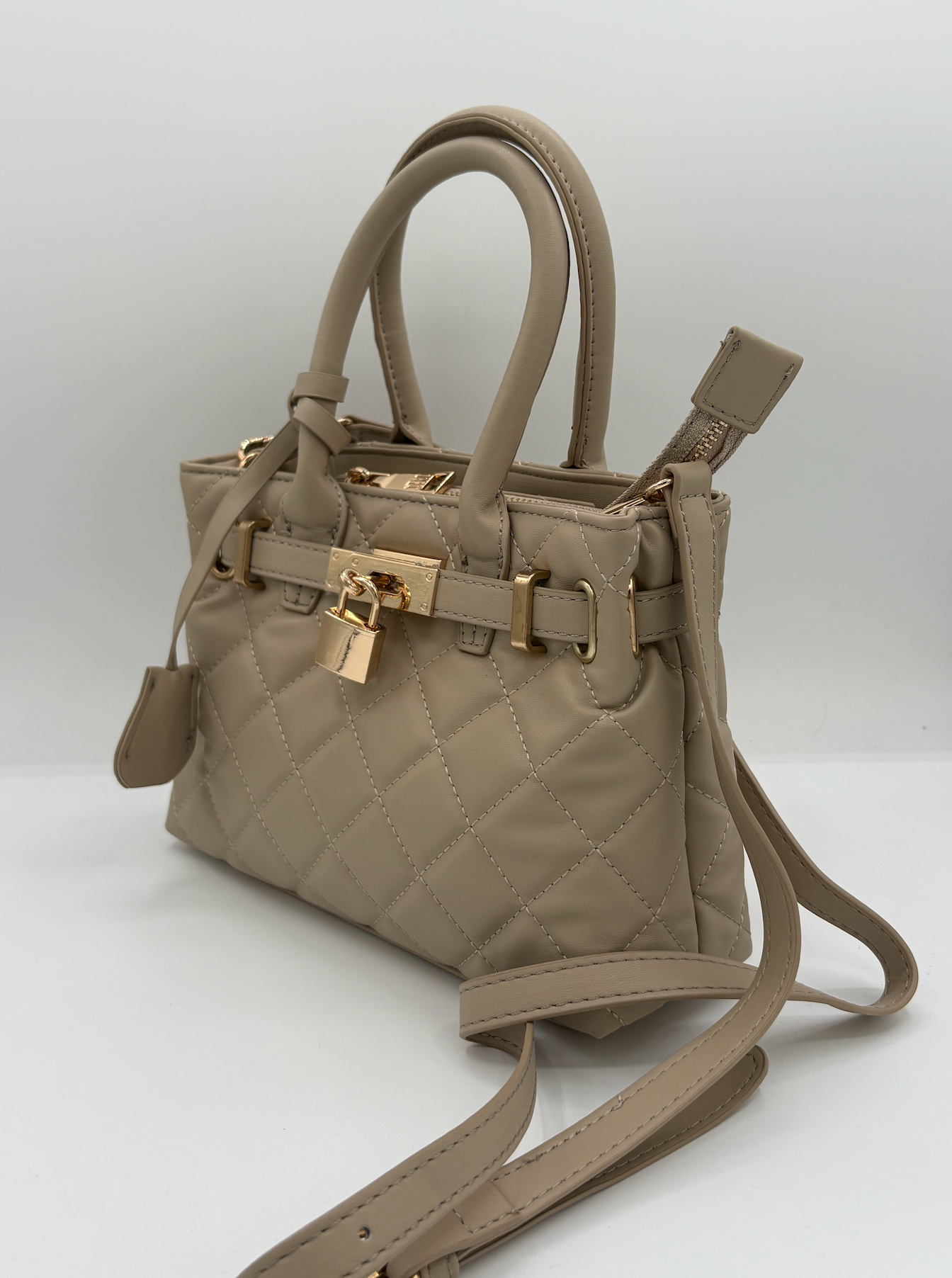 Badgley Mischka Small Quilted Tote with Front Lock