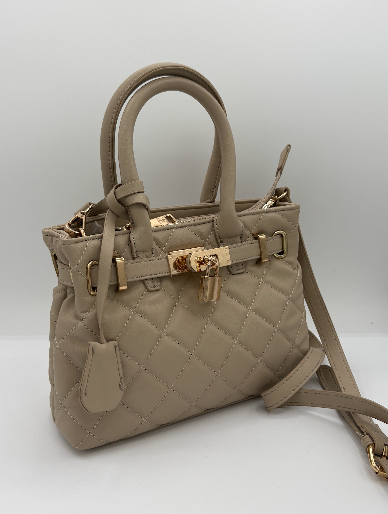 Badgley Mischka Small Quilted Tote with Front Lock