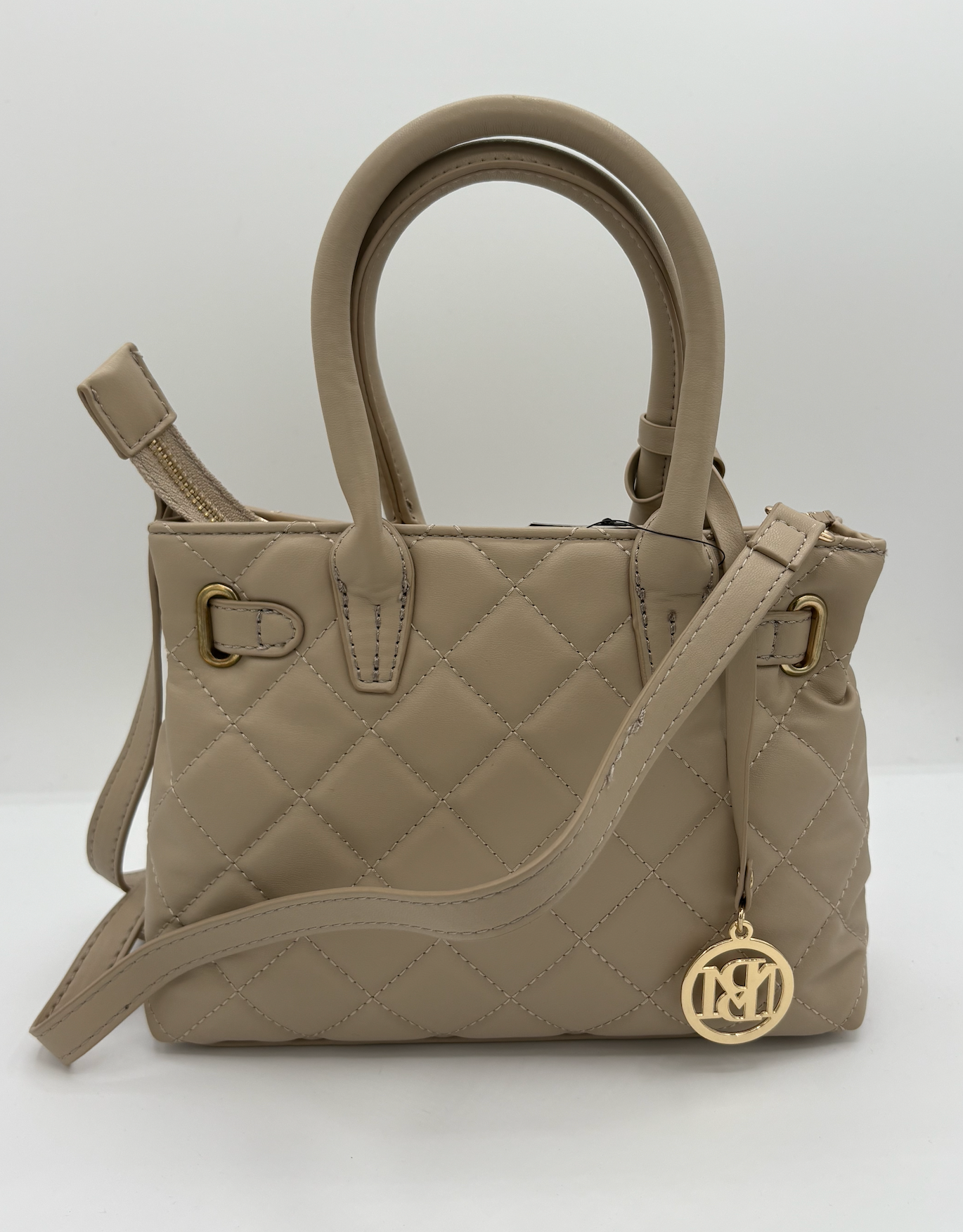 Badgley Mischka Small Quilted Tote with Front Lock