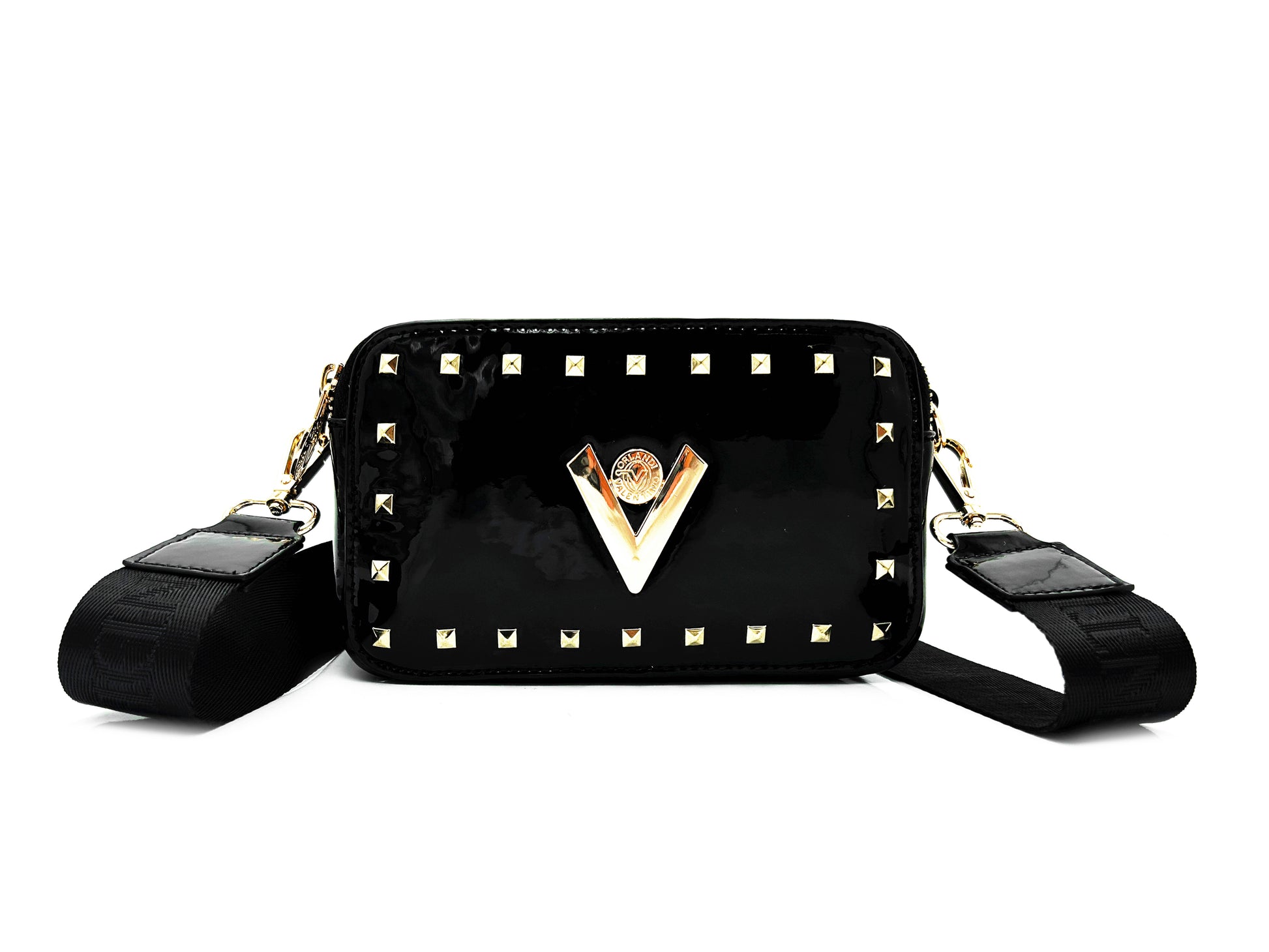 Valentino Orlandi Patent Leather Camera Bag